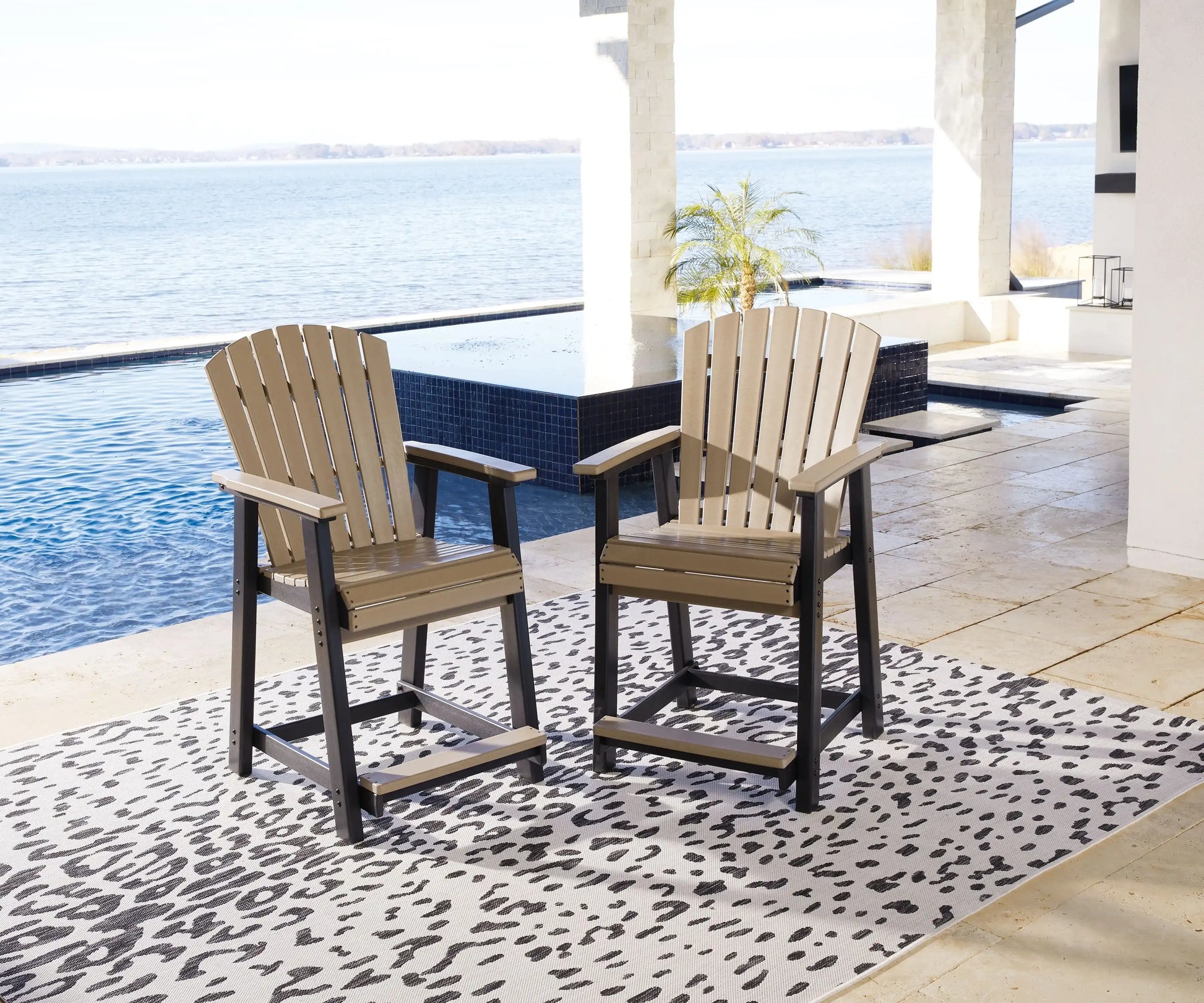 Fairen Trail - 5 Pc. - Counter Dining Set - Black / Driftwood - Best Buy Furniture
