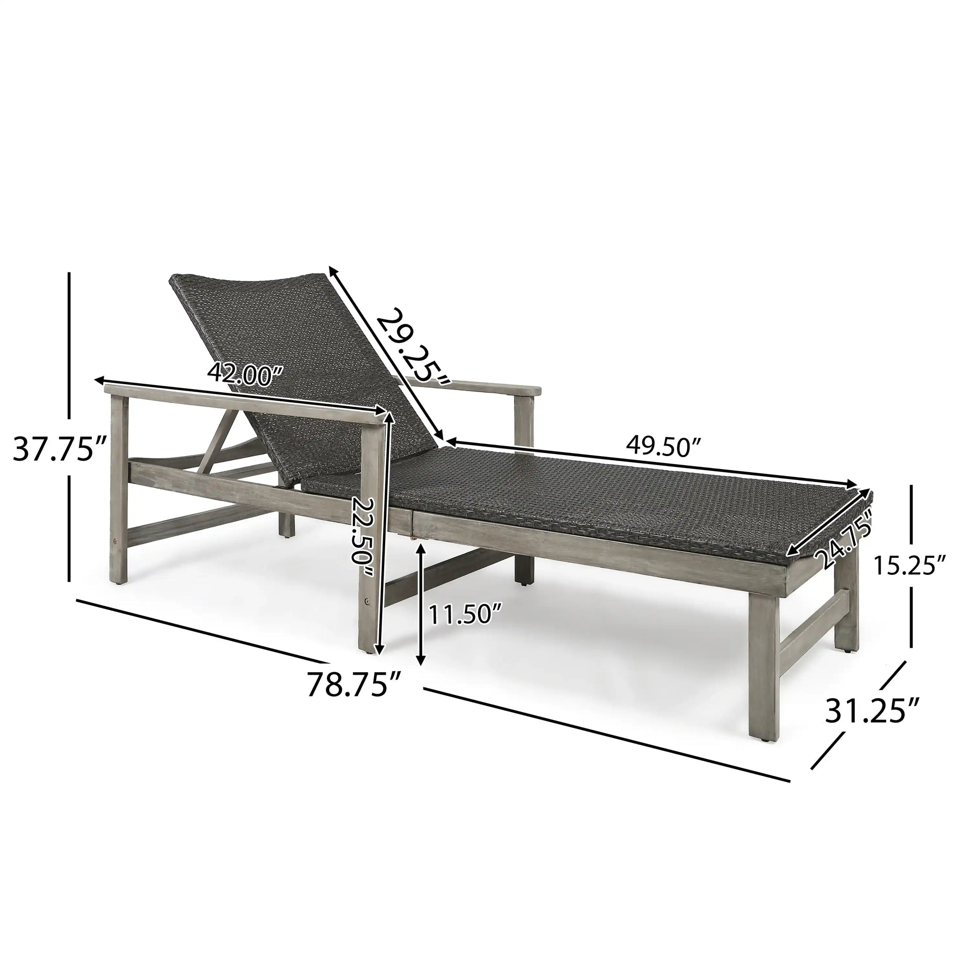 HAMPTON WOOD + WICKER CHAISE LOUNGE - Best Buy Furniture