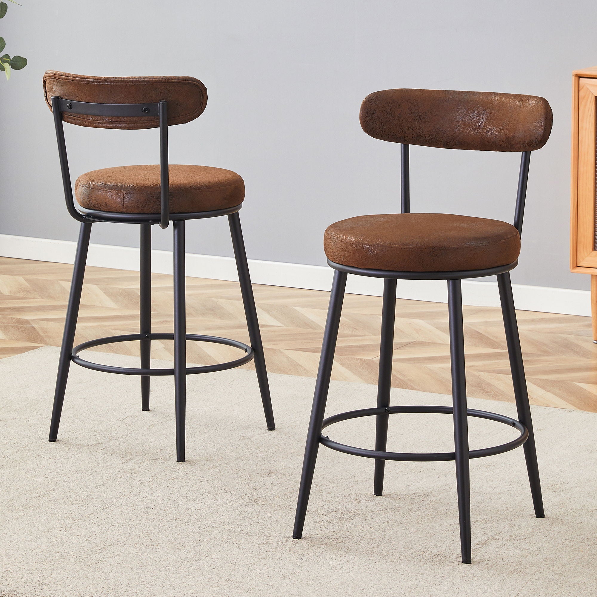 Fashionable Ergonomic High Legged Bar Chairs (Set of 2) - Best Buy Furniture
