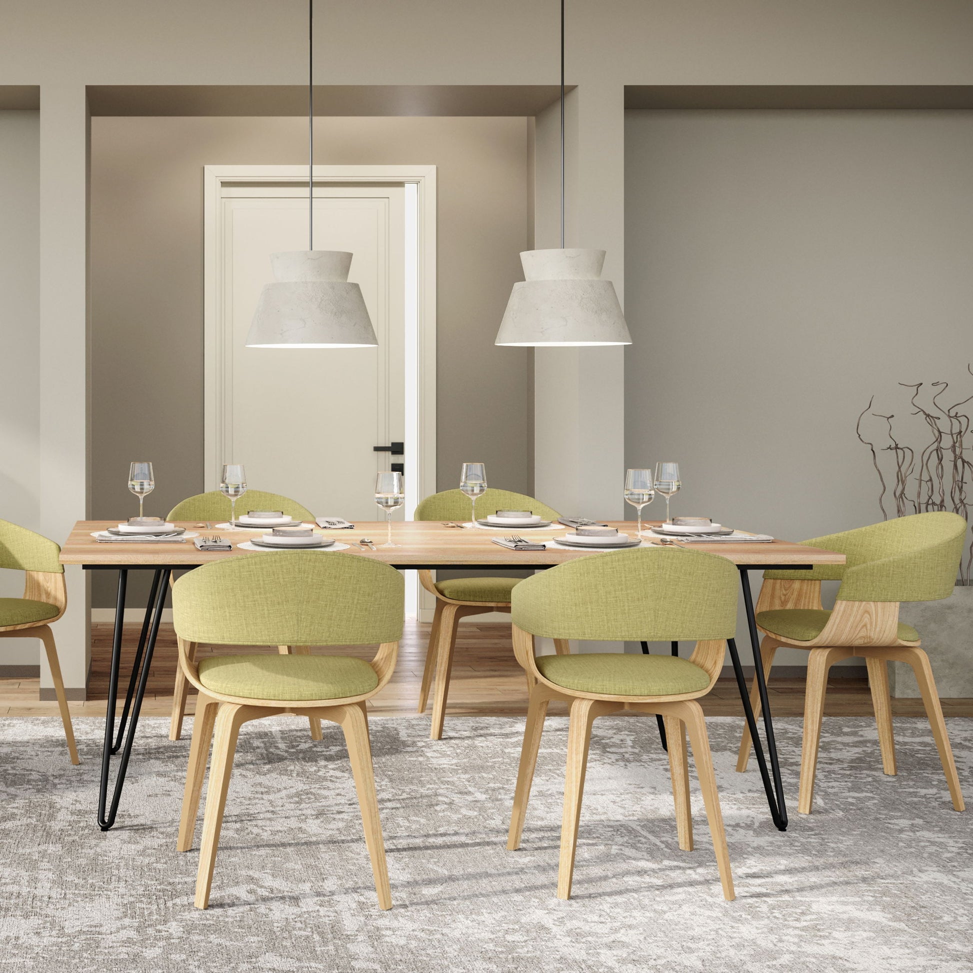 Lowell - Mid-Century Modern Bentwood Dining Chair - Best Buy Furniture