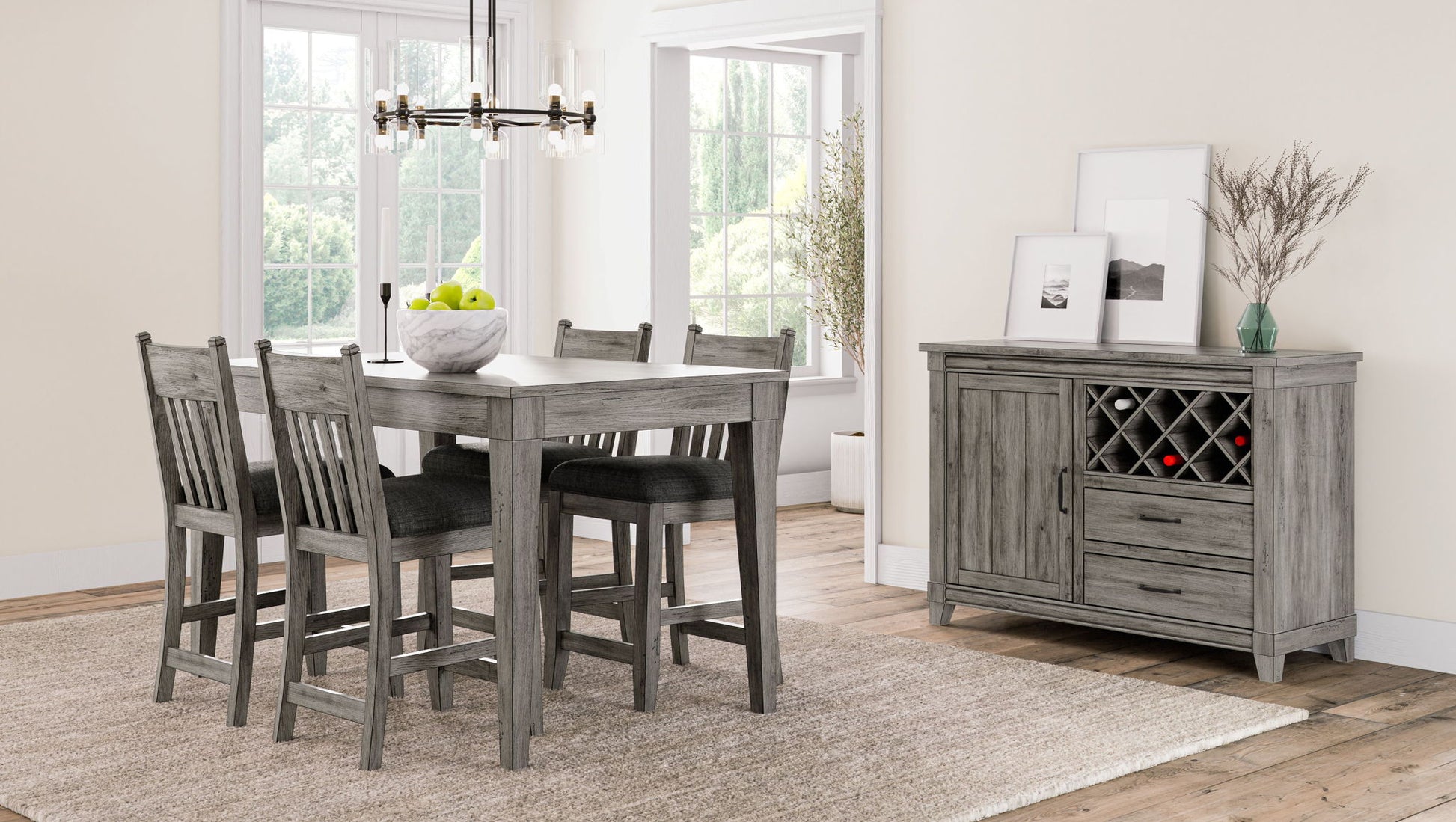 Rustic Counter Height Dining Table - Gray - Best Buy Furniture