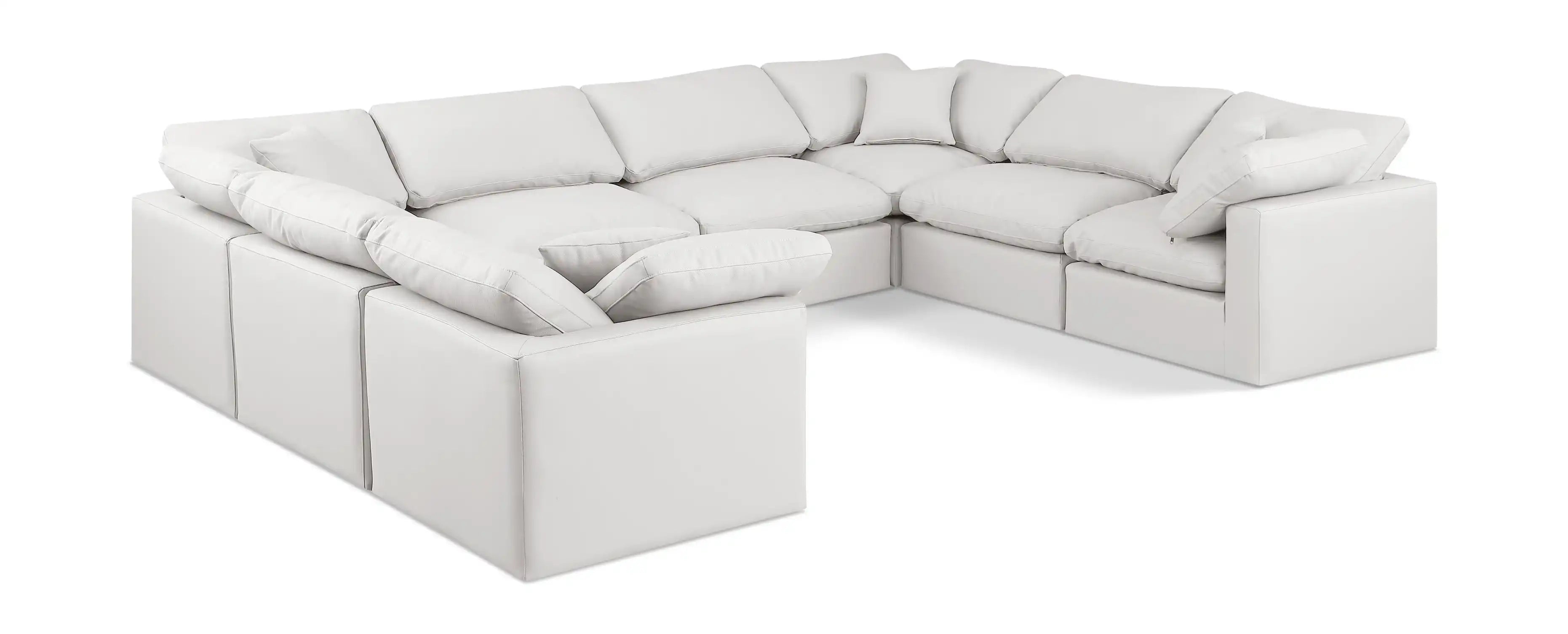 Indulge - Faux Leather 8 Piece Modular Sectional - Best Buy Furniture