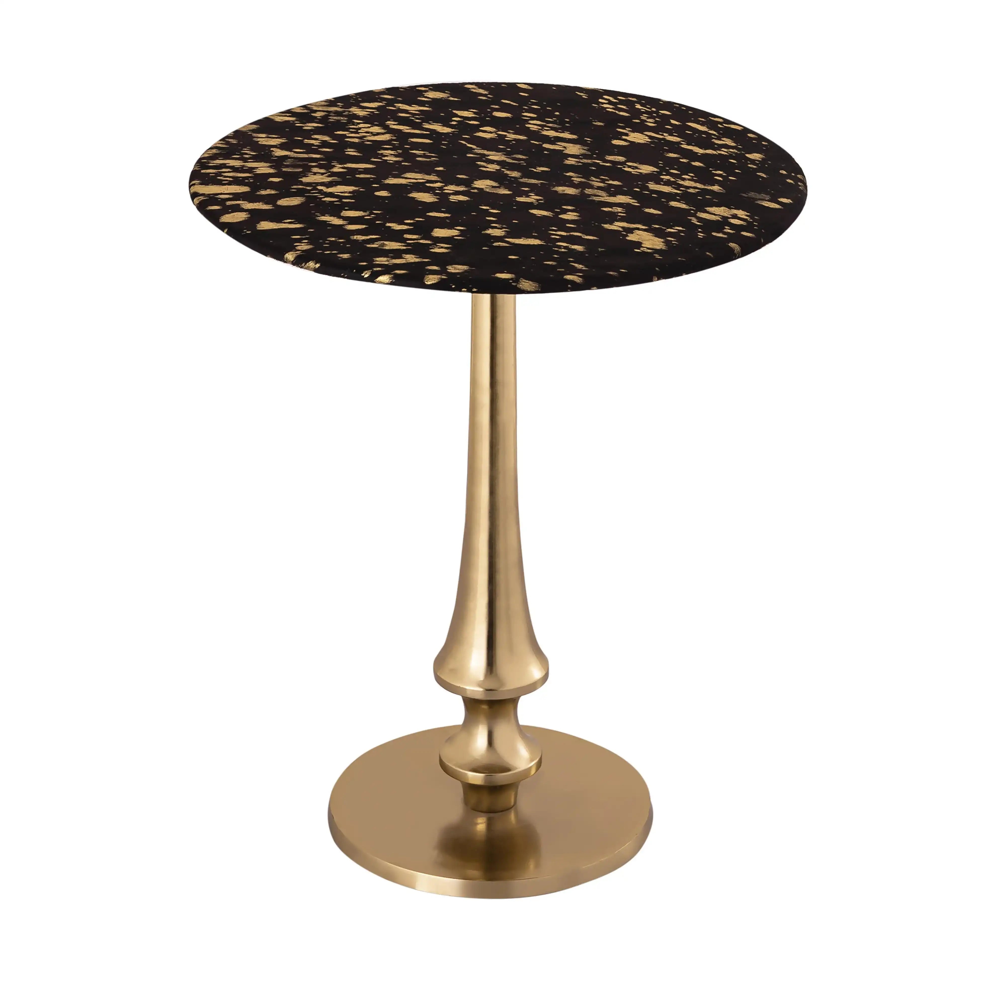 Gold Goathide - Side Table - Black - Best Buy Furniture