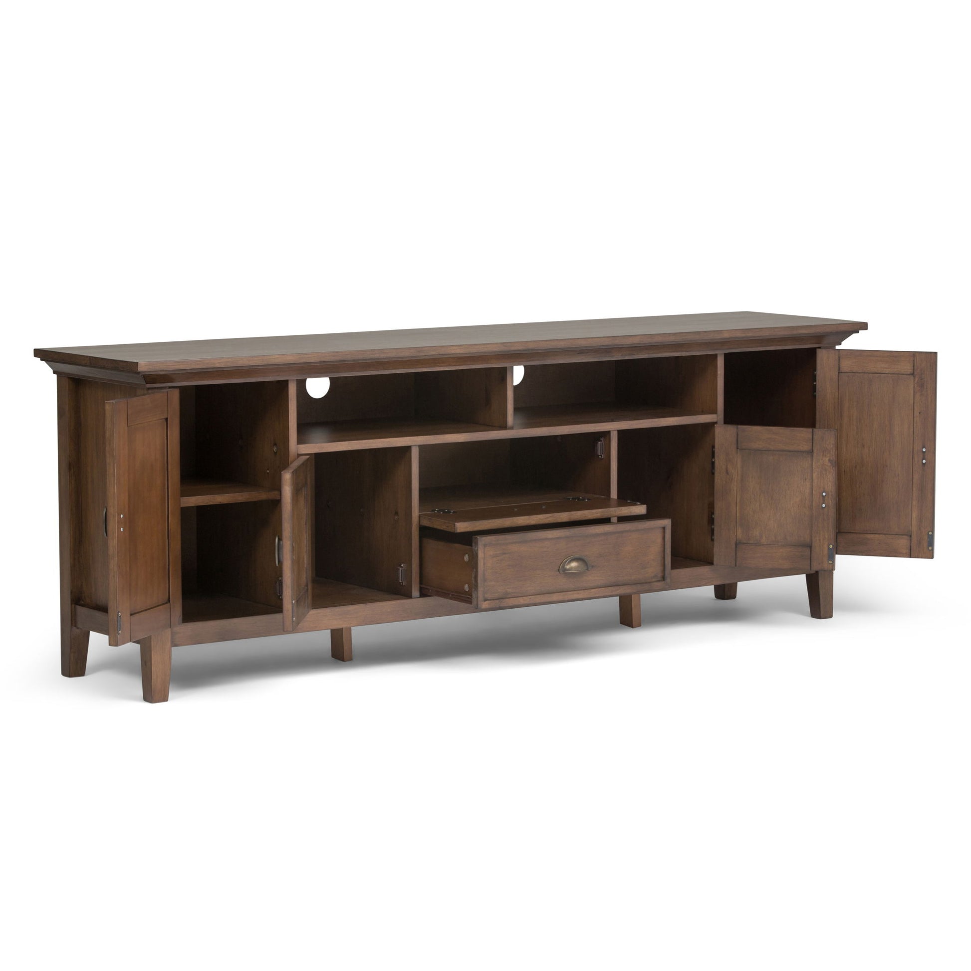 Redmond - TV Media Stand - Rustic Natural Aged Brown - Best Buy Furniture