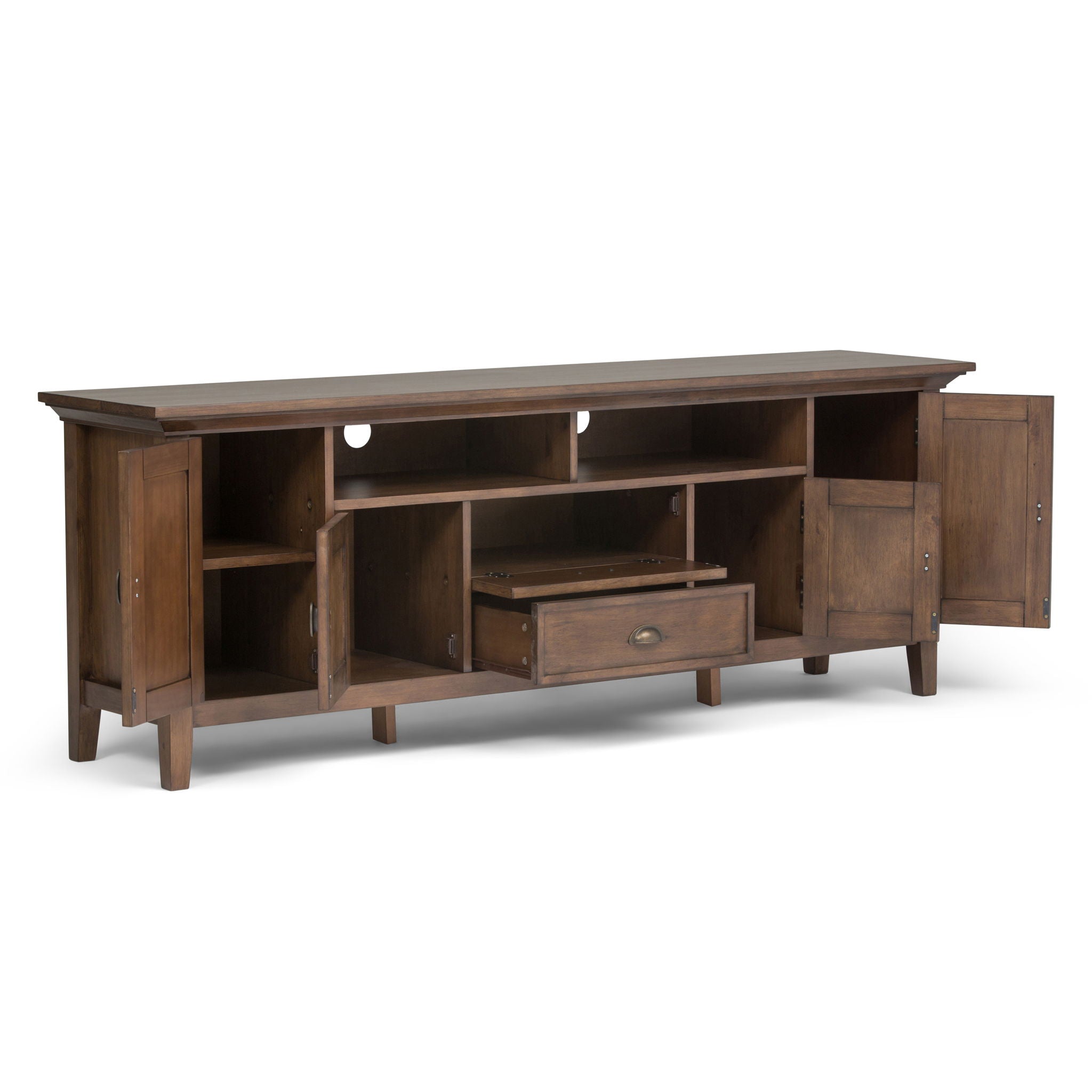 Redmond - TV Media Stand - Rustic Natural Aged Brown - Best Buy Furniture
