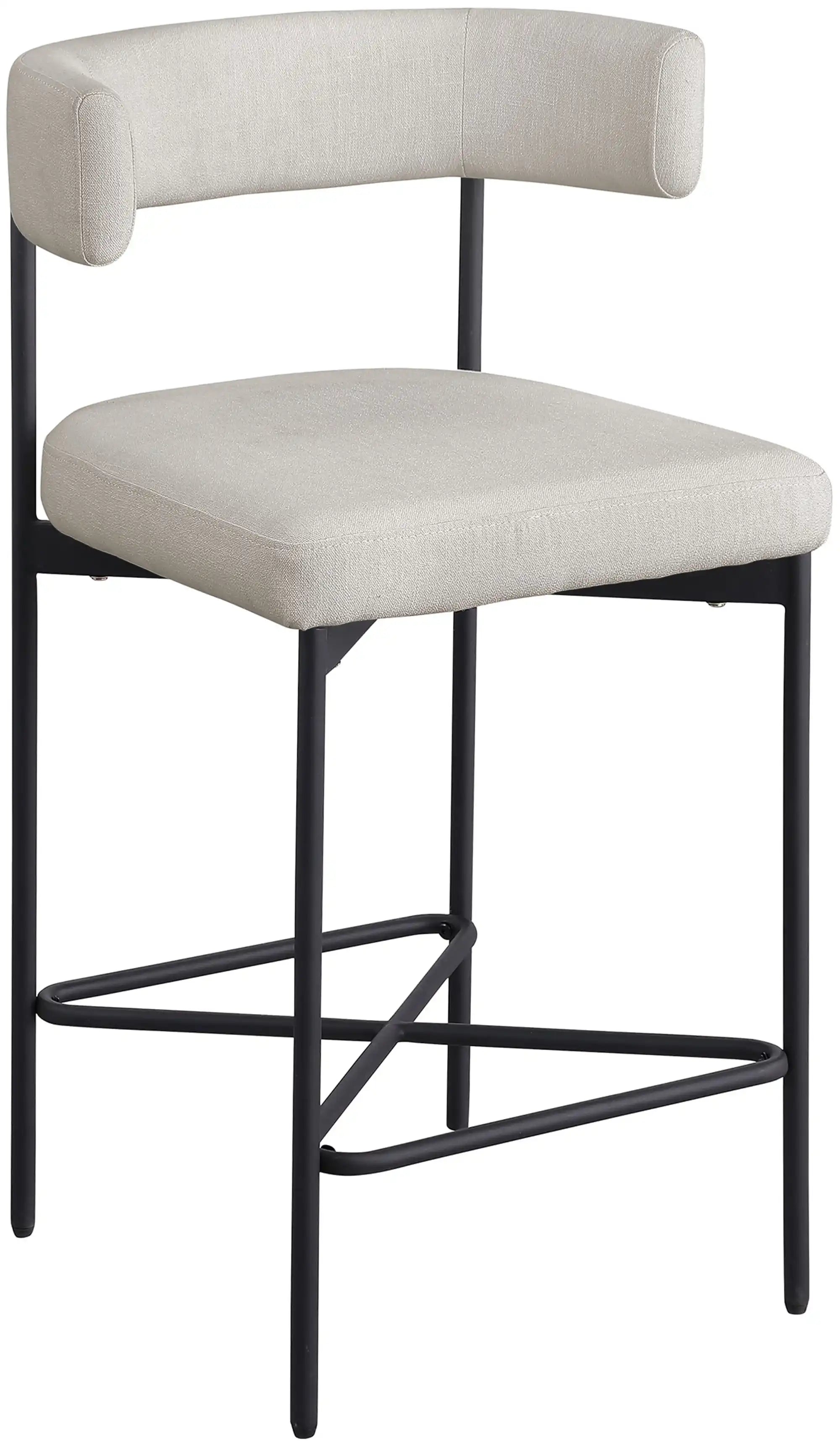 Rivage - Durable Stool With Black Frame (Set of 2) - Best Buy Furniture