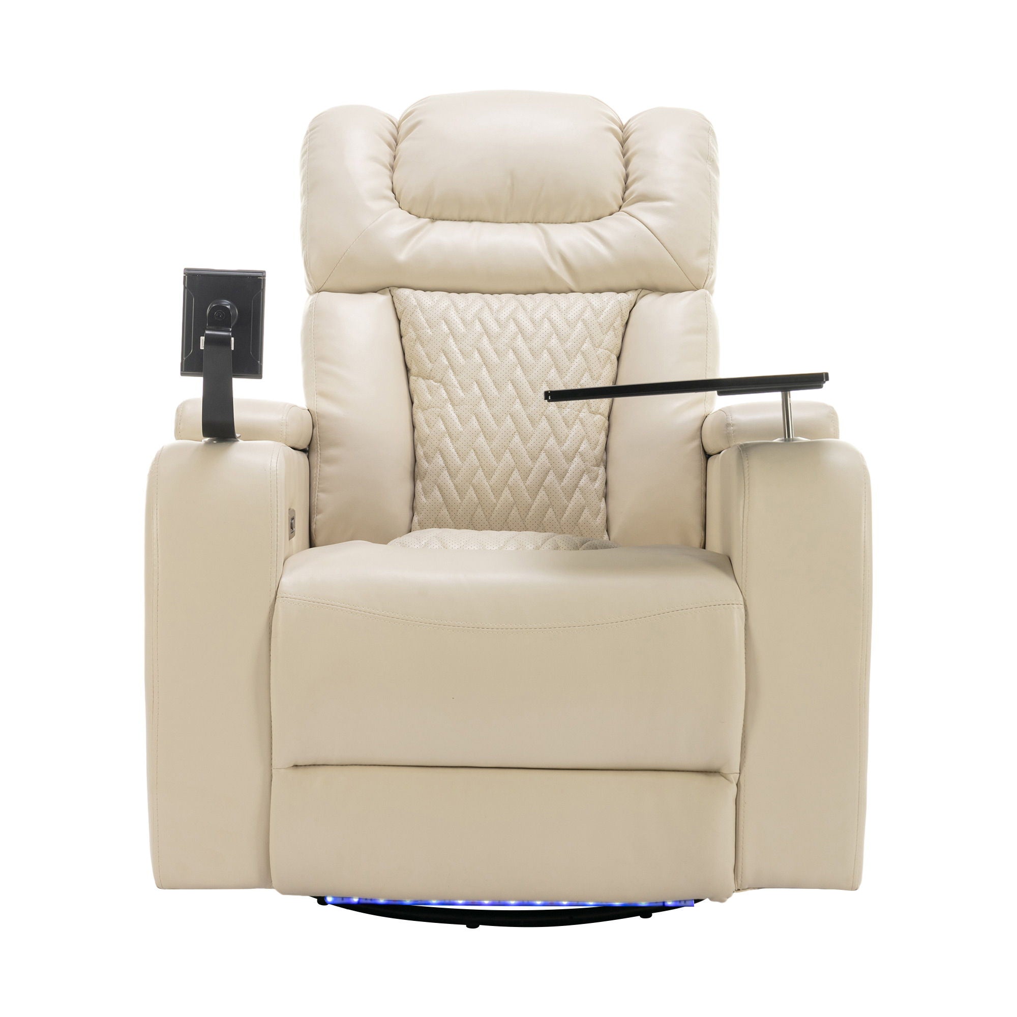 270 Degree Swivel Power Recliner With Tray Table, Phone Holder, Cup Holder, USB Port - Best Buy Furniture