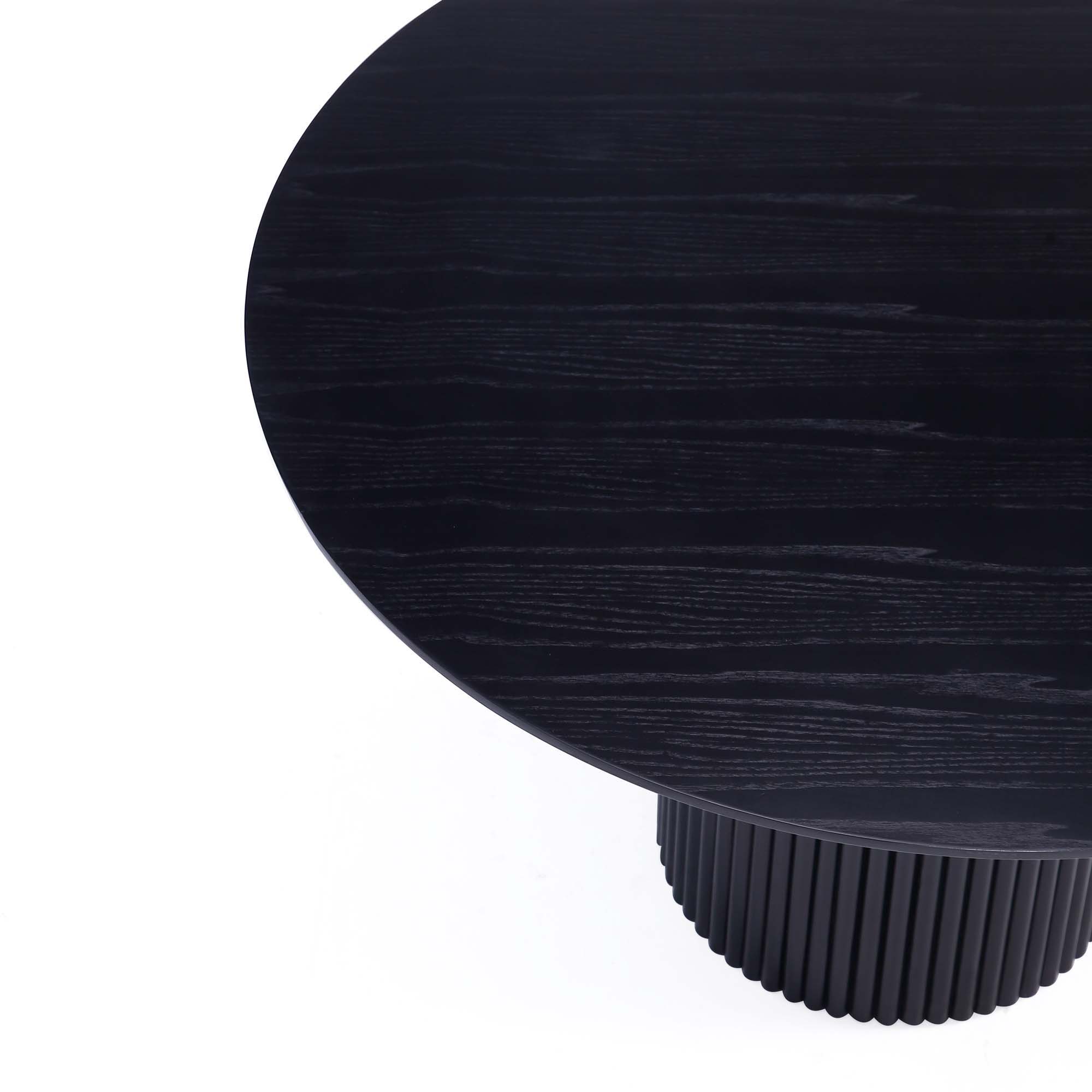 Hathaway - Round Dining Table With Ribbed Base