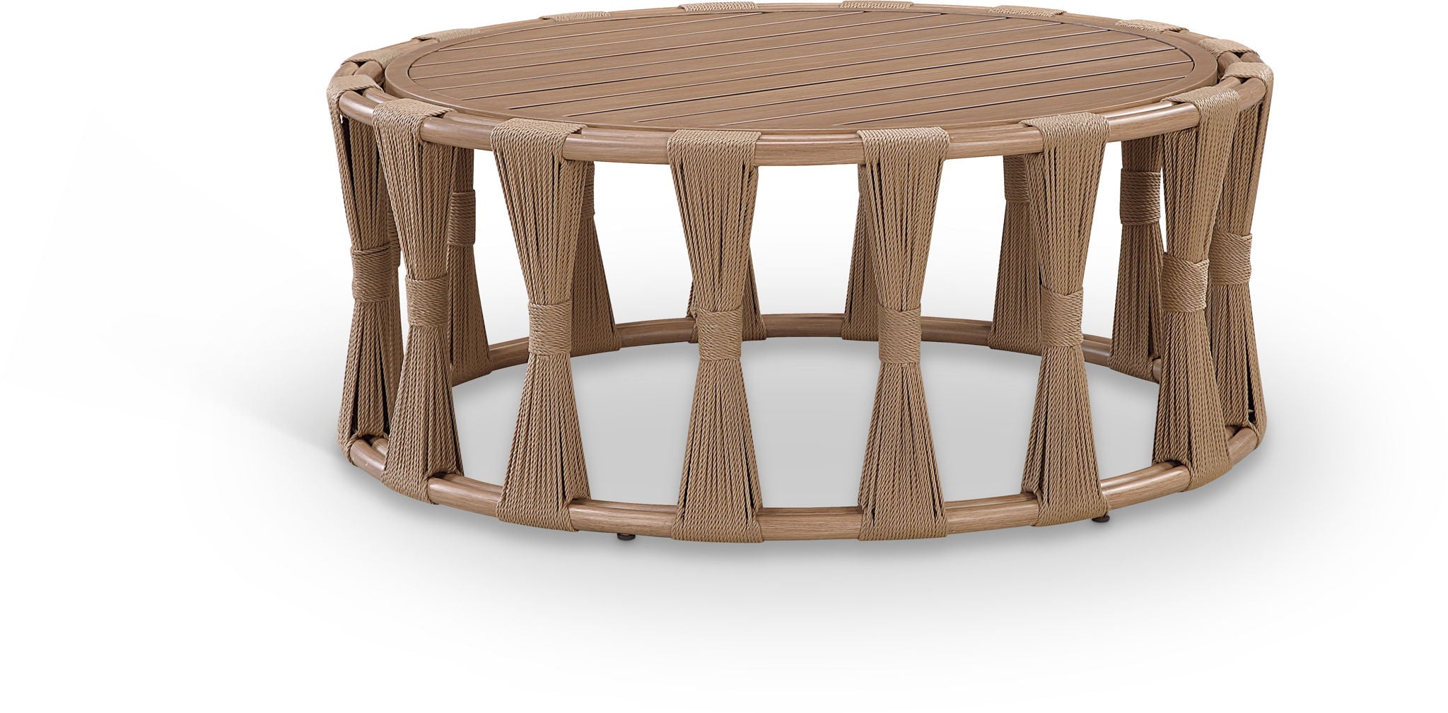 San Pietro - Aluminum Outdoor Patio Coffee Table - Natural - Best Buy Furniture