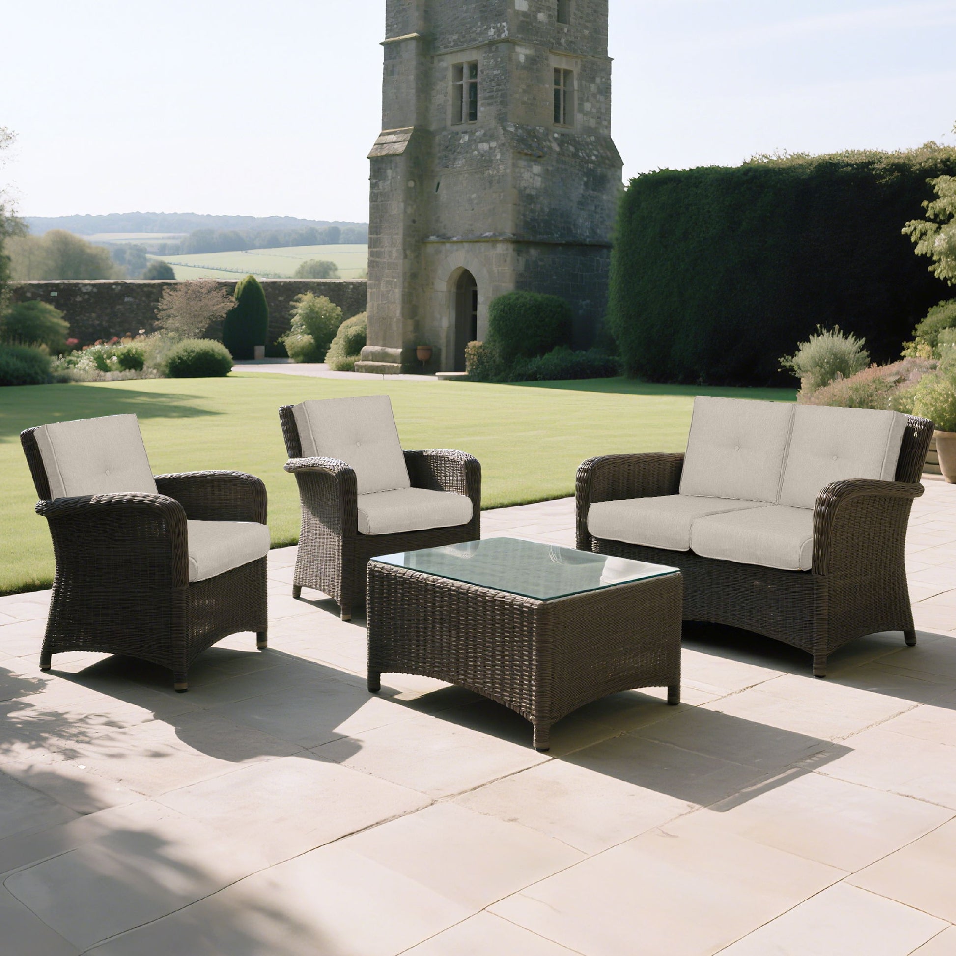 High Back Patio Chair Cushions For Garden (Set of 2) - Best Buy Furniture