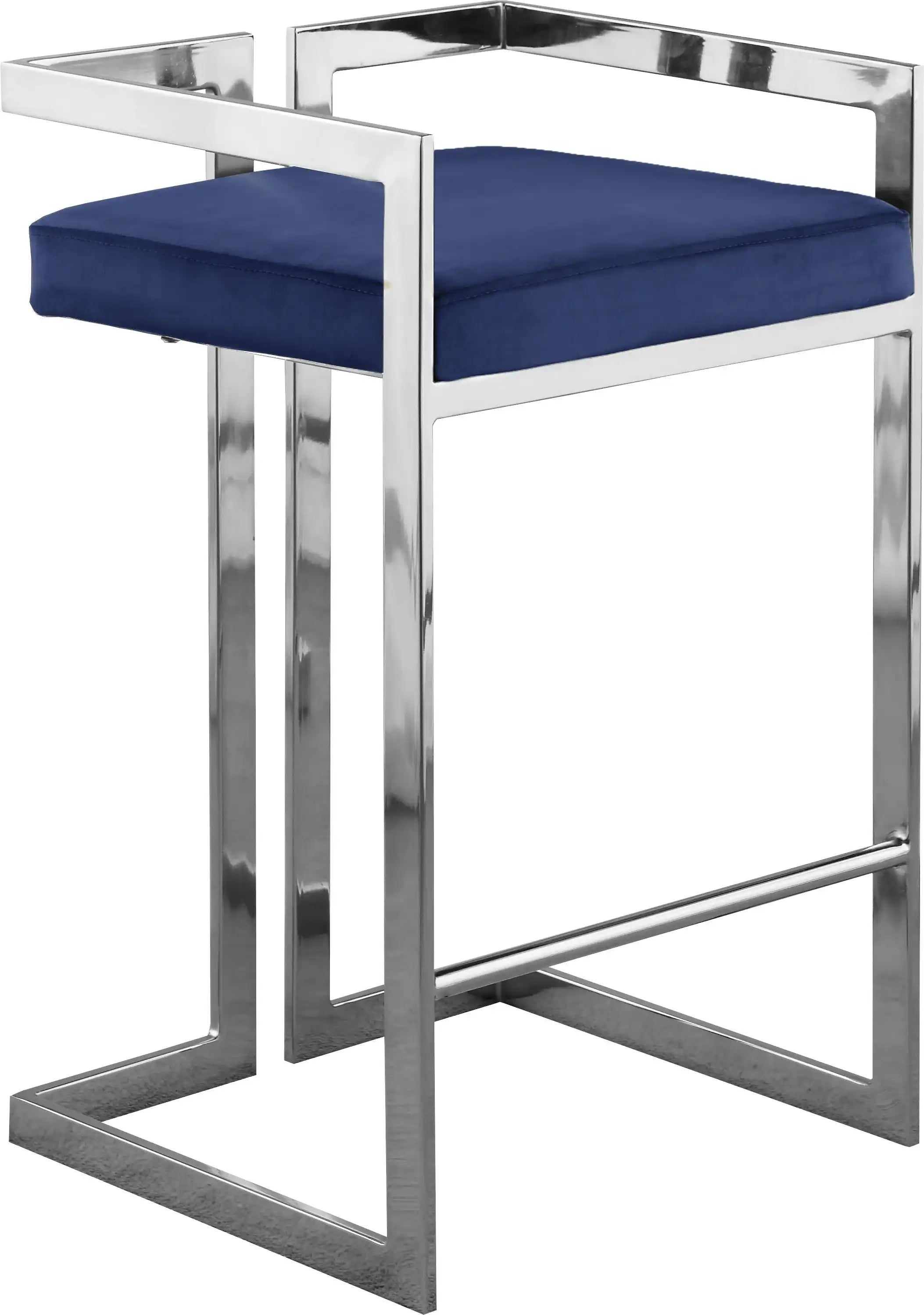 Ezra - Stool with Chrome Legs (Set of 2) - Best Buy Furniture