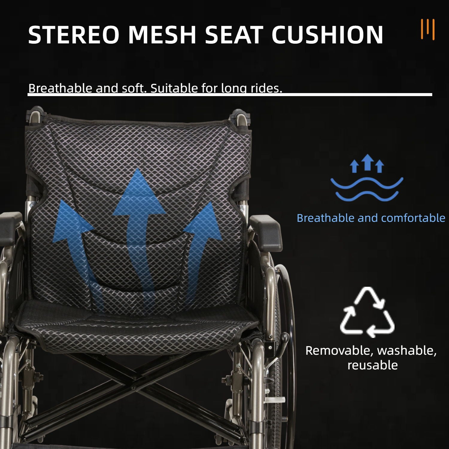 Lightweight Foldable Transport Wheelchair For Adults With Double X Force Support