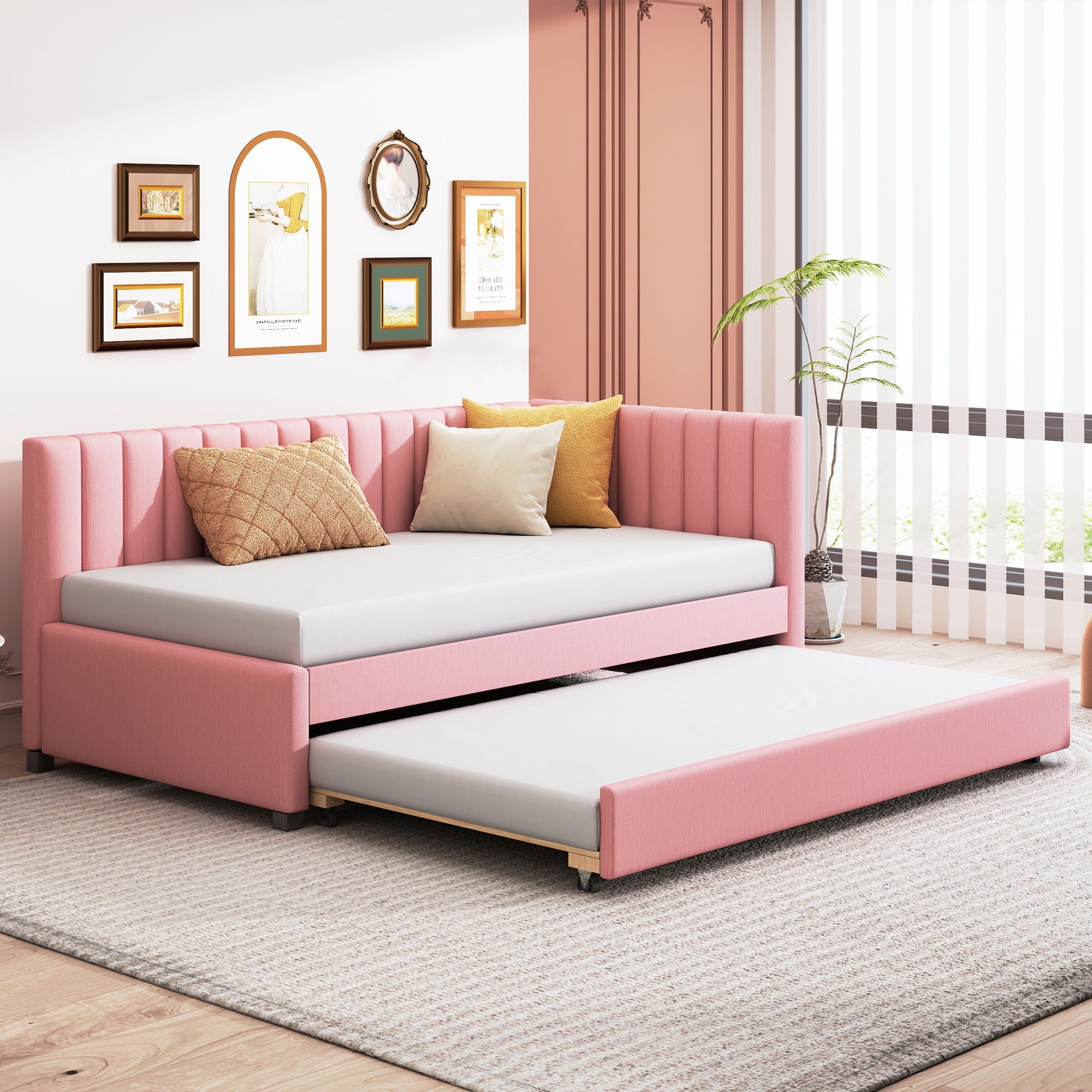 Upholstered Daybed, Sofa Bed Frame, No Box Spring Needed - Best Buy Furniture