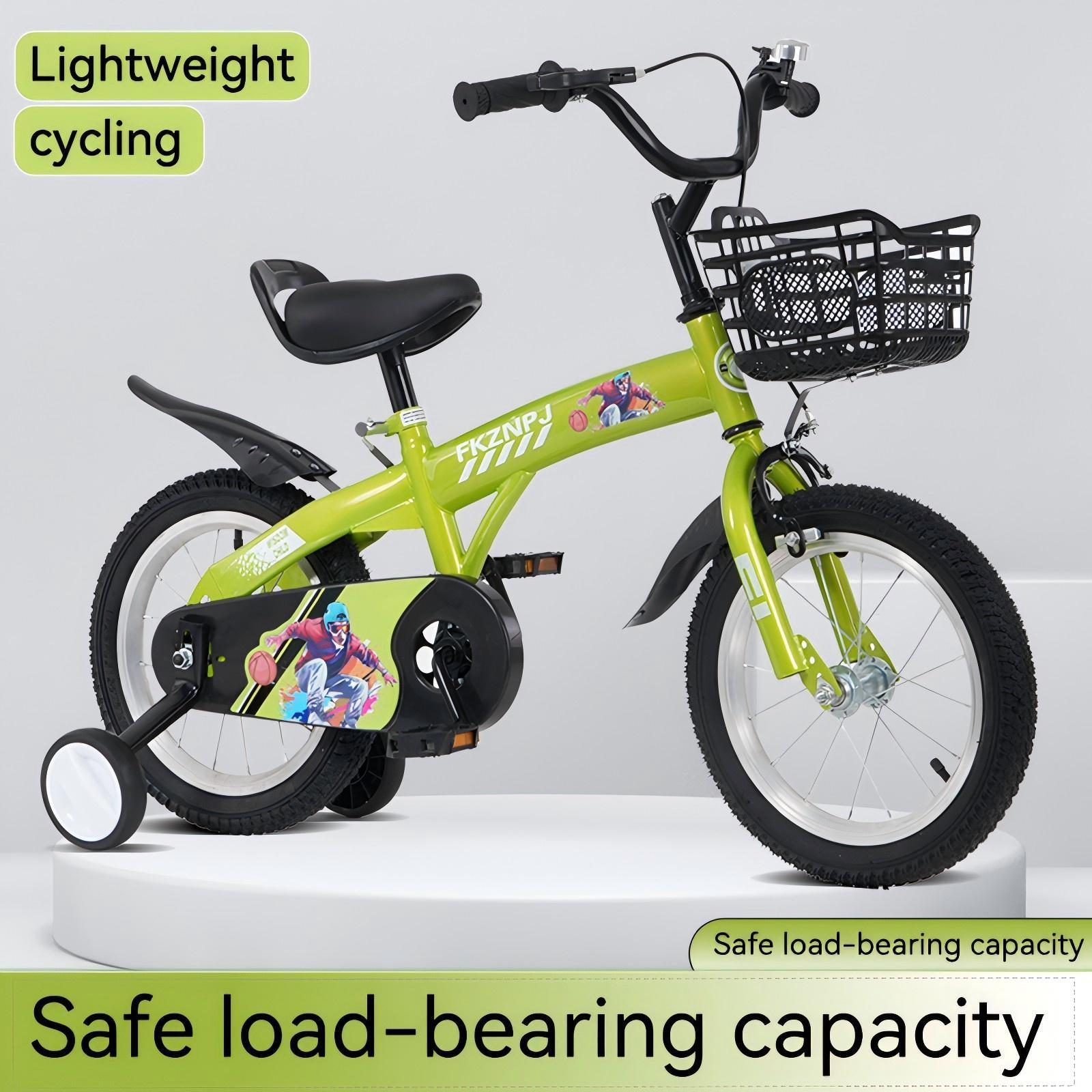 Fkznpj - 16" Sporty Kids Bike With Training Wheels And Stand Adjustable Saddle Suitable For Boys And Girls Aged 4 - 8 Years Tall Height 41 - 46" Available In A Variety Of Colors - Best Buy Furniture