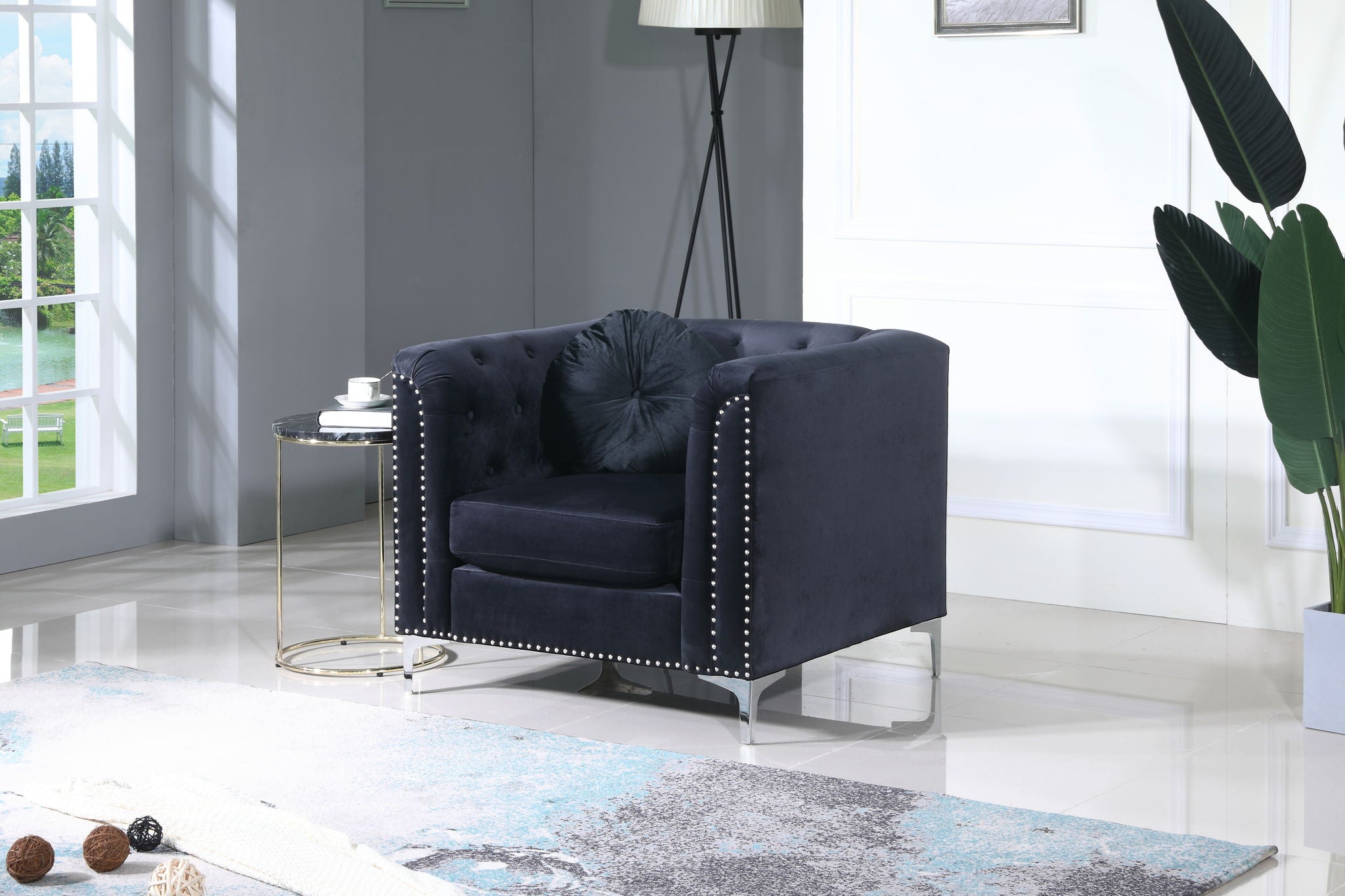 Contemporary Sloped Arm Chair - Best Buy Furniture