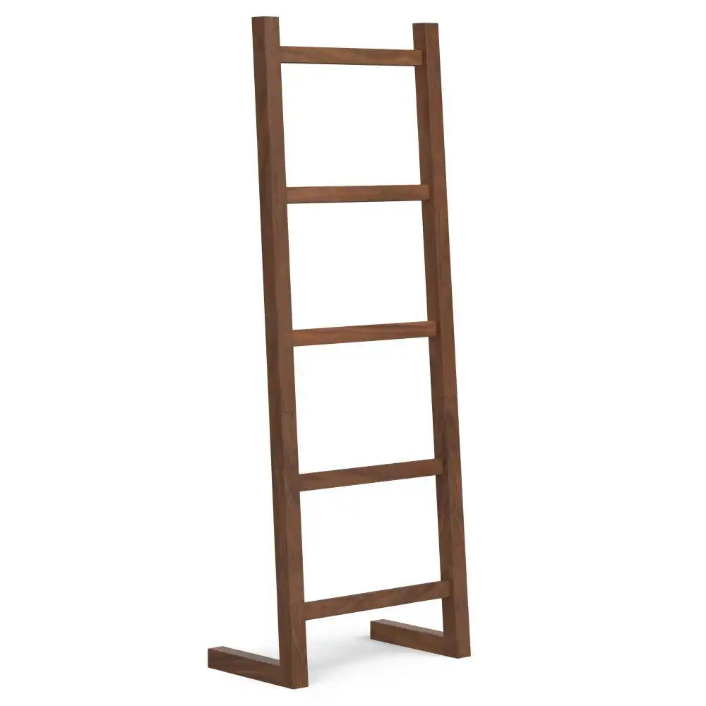 Bray - Bath Towel And Blanket Ladder Shelf - Natural Walnut - Best Buy Furniture