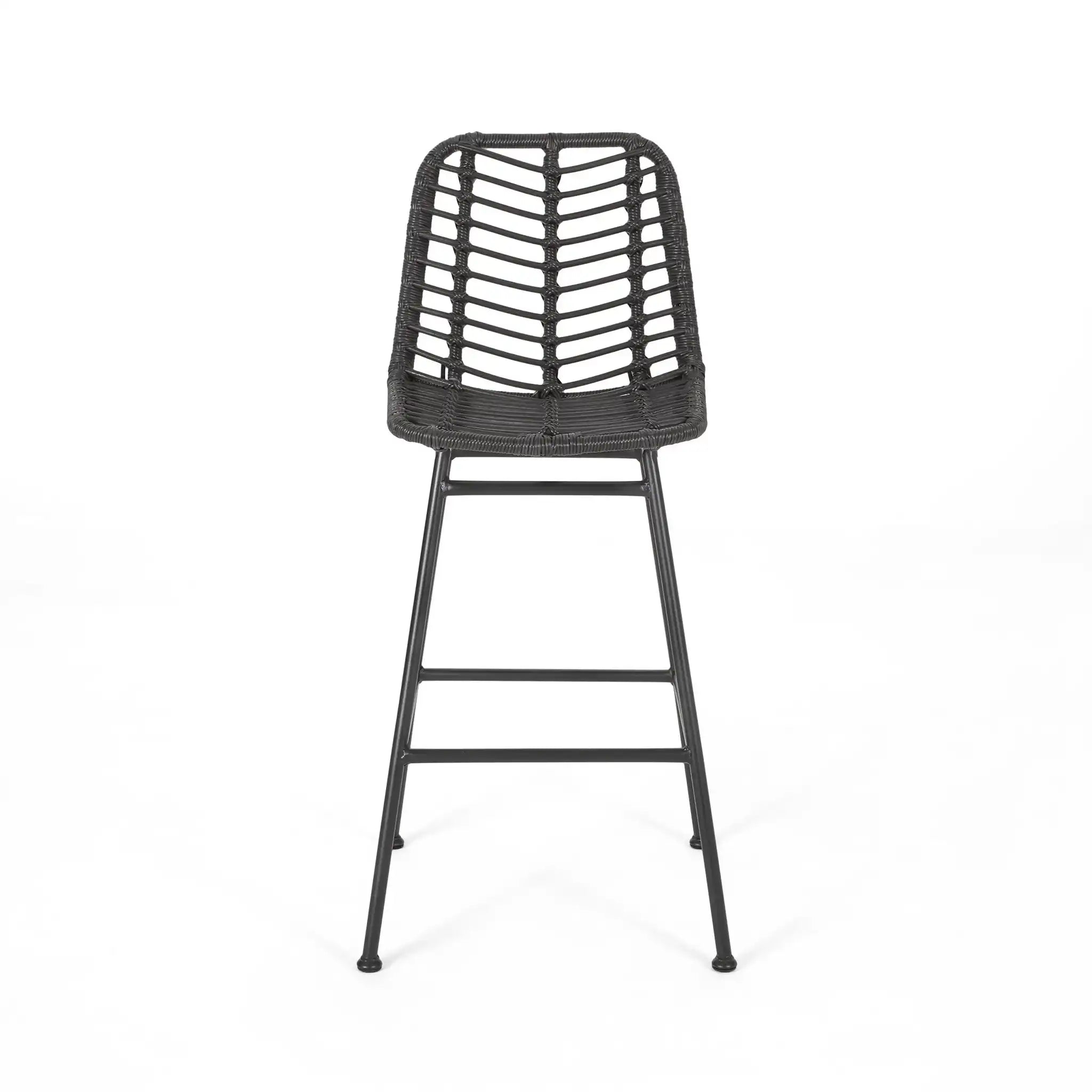 Sawtelle - Outdoor Wicker Barstools (Set of 2) - Best Buy Furniture