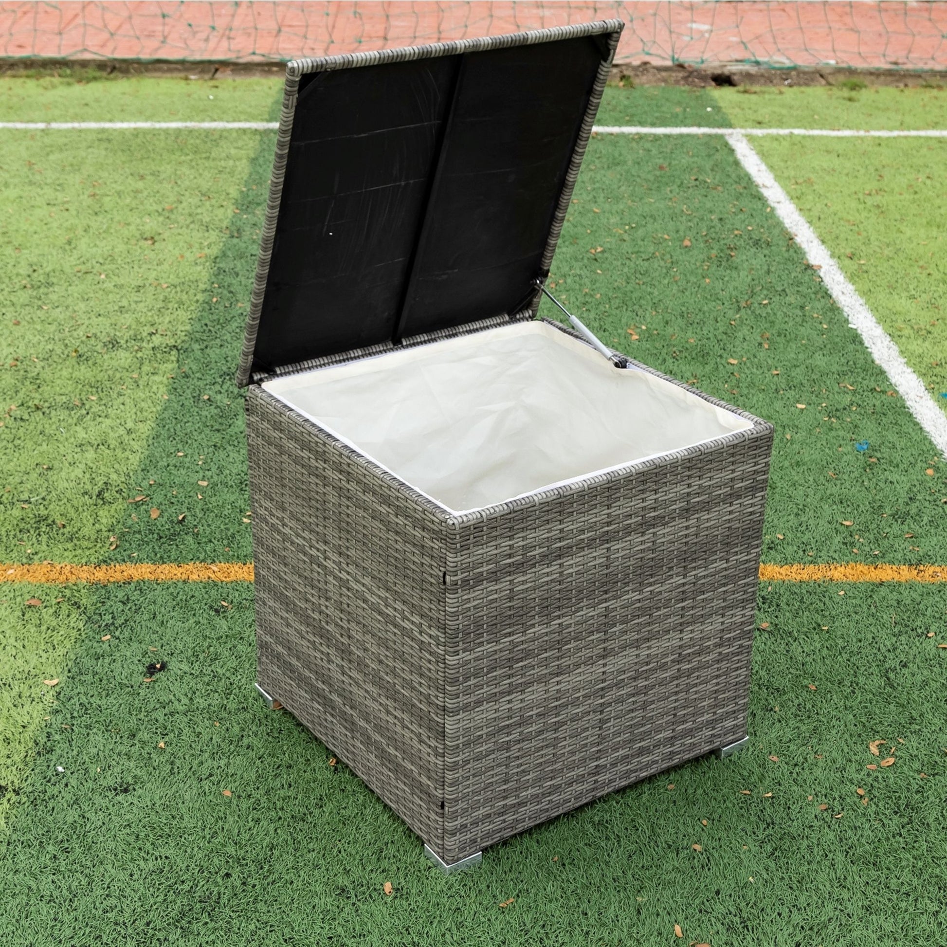 4 Piece Patio Sectional Wicker Rattan Outdoor Furniture Sofa Set With Storage Box - Best Buy Furniture