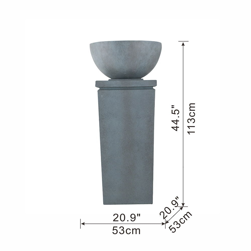 Zen Bowl Water Fountain, Outdoor Bird Feeder / Bath Fountains, Relaxing Water Feature For Garden - Best Buy Furniture