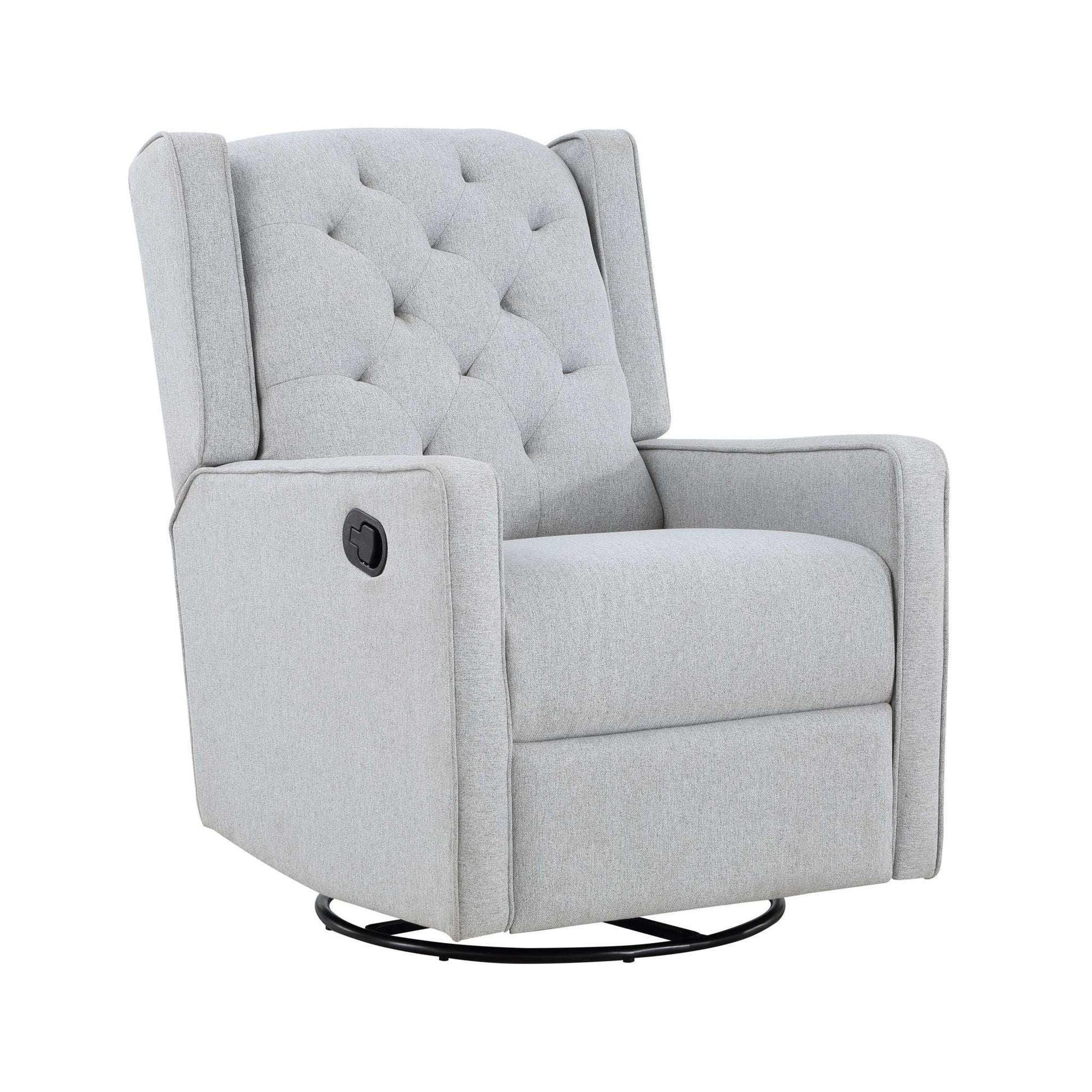 Milah - Gliding Swivel Recliner Tufted - Best Buy Furniture