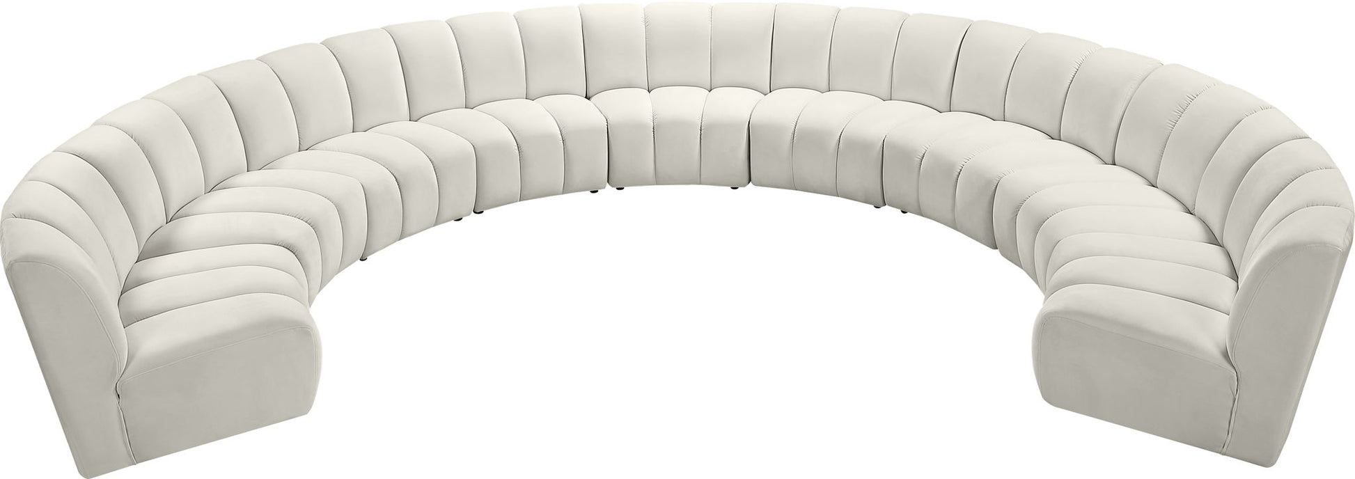 Infinity - 9 Piece Velvet Modular Sectional - Best Buy Furniture