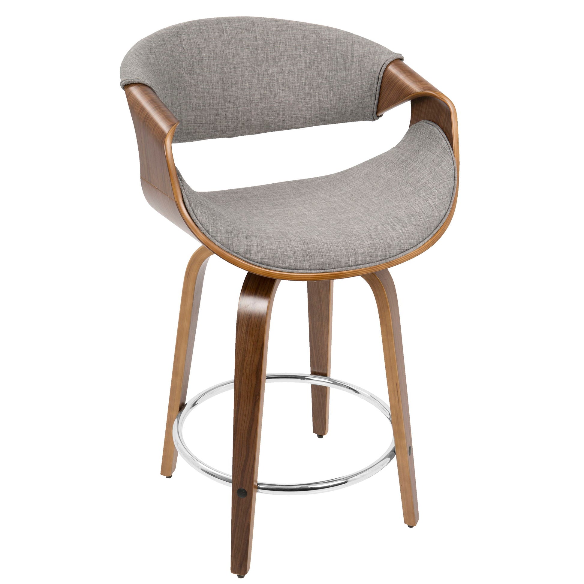 Curvini - Mid Century Modern Counter Stool (Set of 2) - Best Buy Furniture