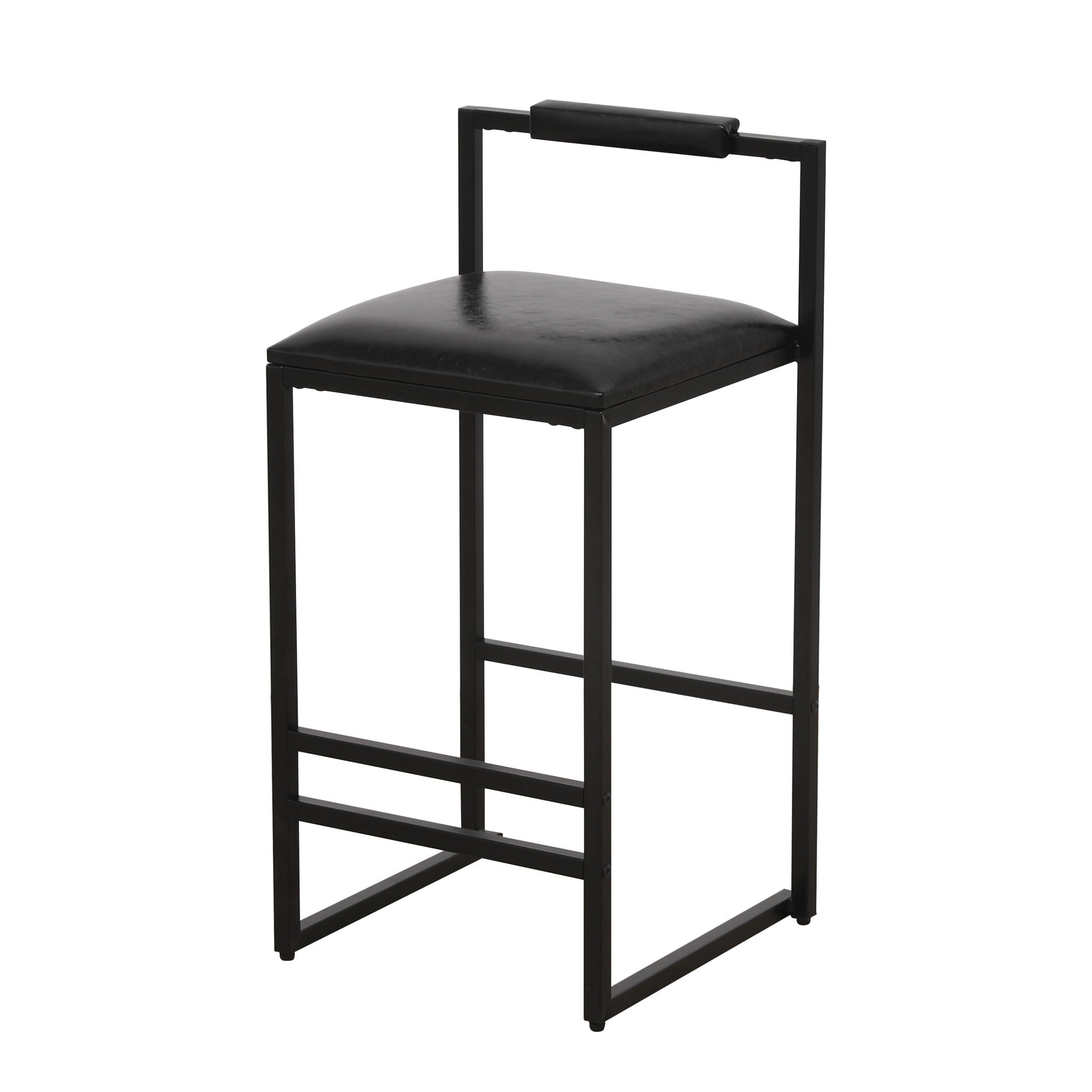 Elegant Bar Stool Set With Backrest And Footrest, Counter Height (Set of 2) - Best Buy Furniture