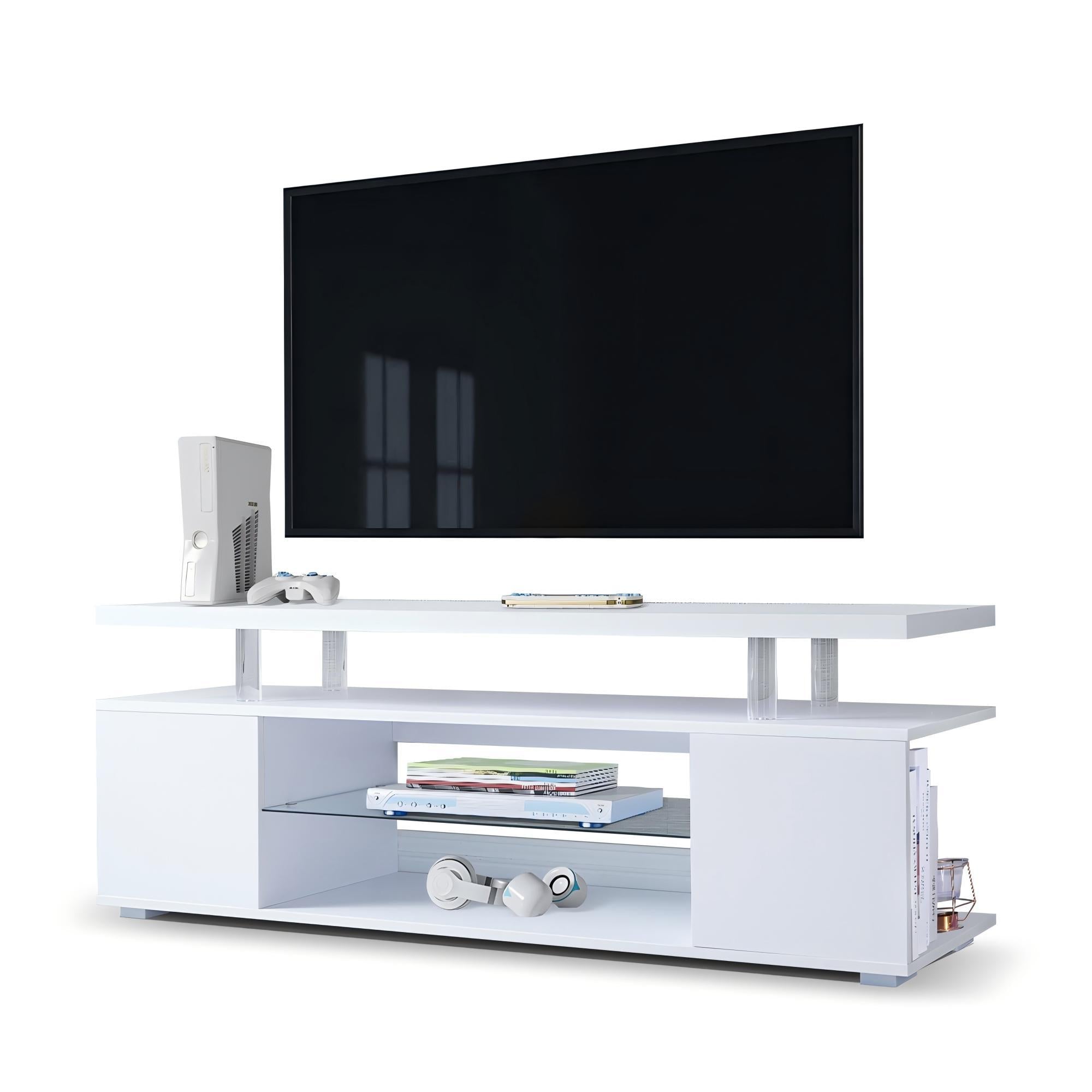 TV Stant With LED And Large Side Cabinet - Best Buy Furniture