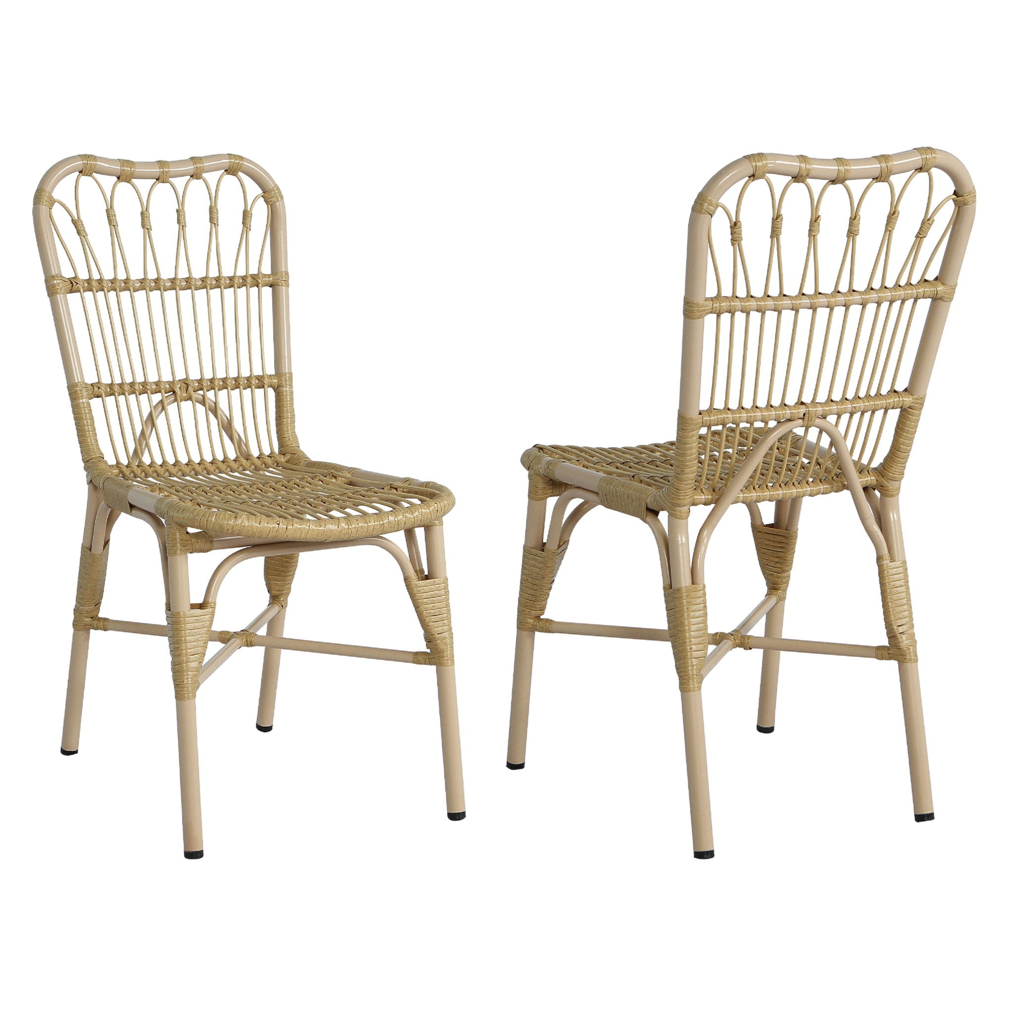 Outdoor Wicker Patio Dining Chairs Set With Durable Frame And Rattan Weave - Best Buy Furniture