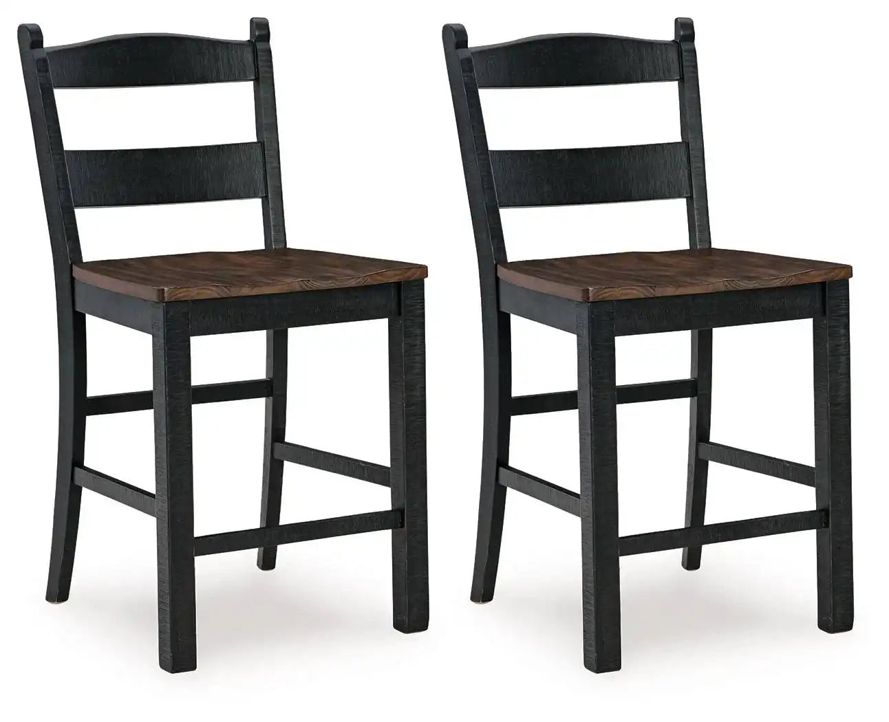 Valebeck - Barstool (Set of 2) - Black / Brown - Best Buy Furniture