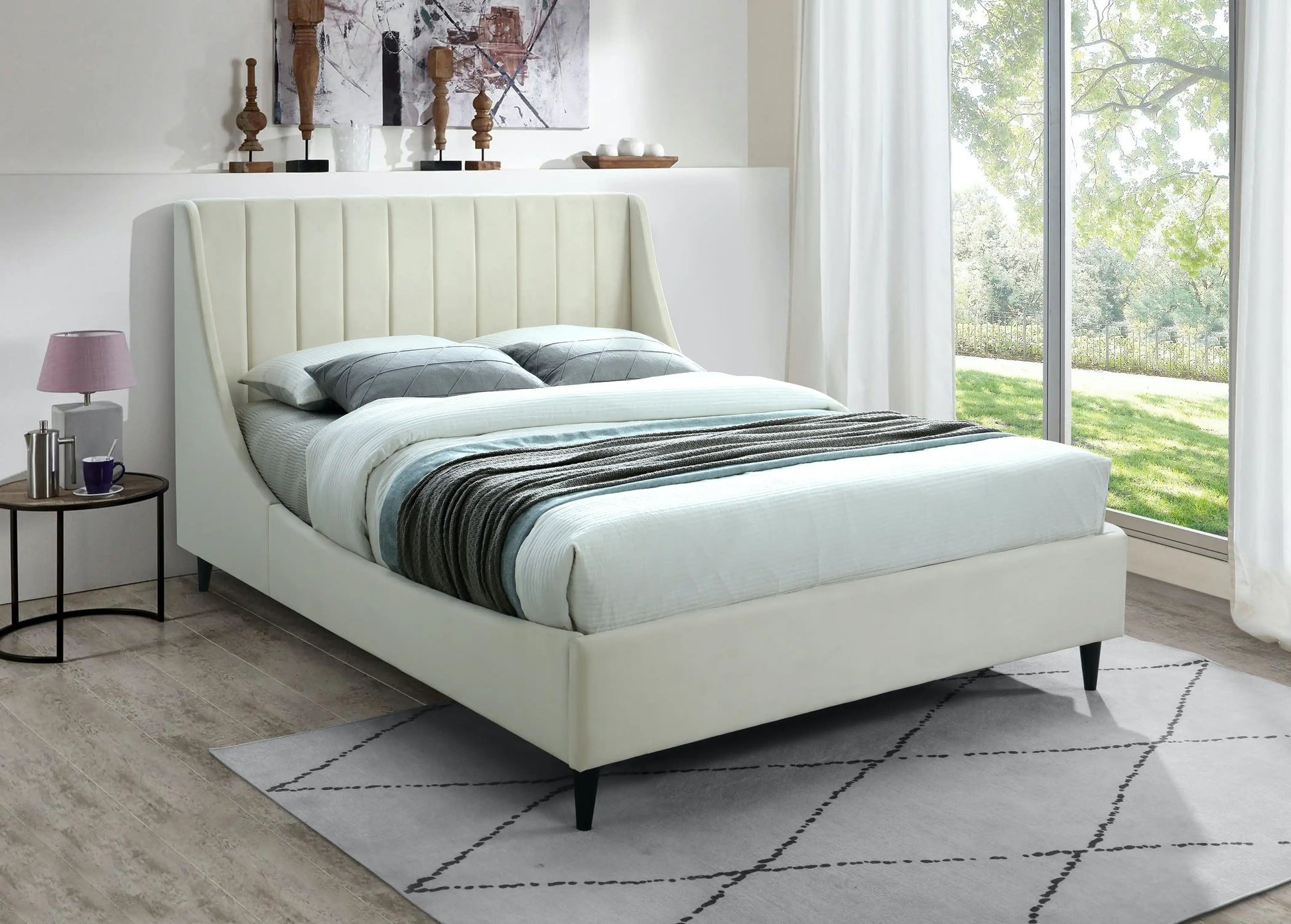 Eva - Velvet Bed - Best Buy Furniture