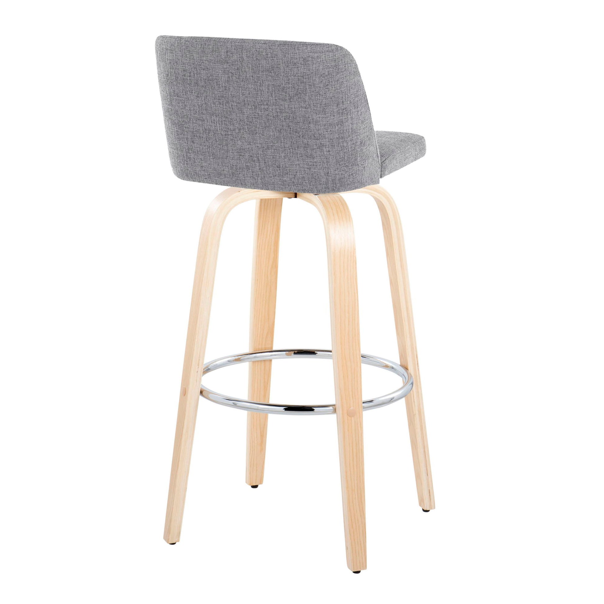 Toriano - Contemporary Fixed Height Barstool & Swivel With Round Footrest (Set of 2) - Best Buy Furniture