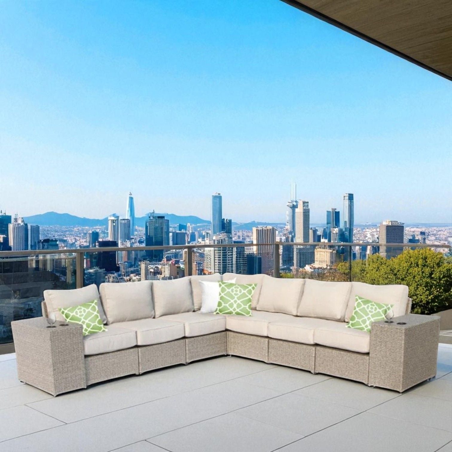 Rattan Sectional Sofa Set With Cushions - Best Buy Furniture