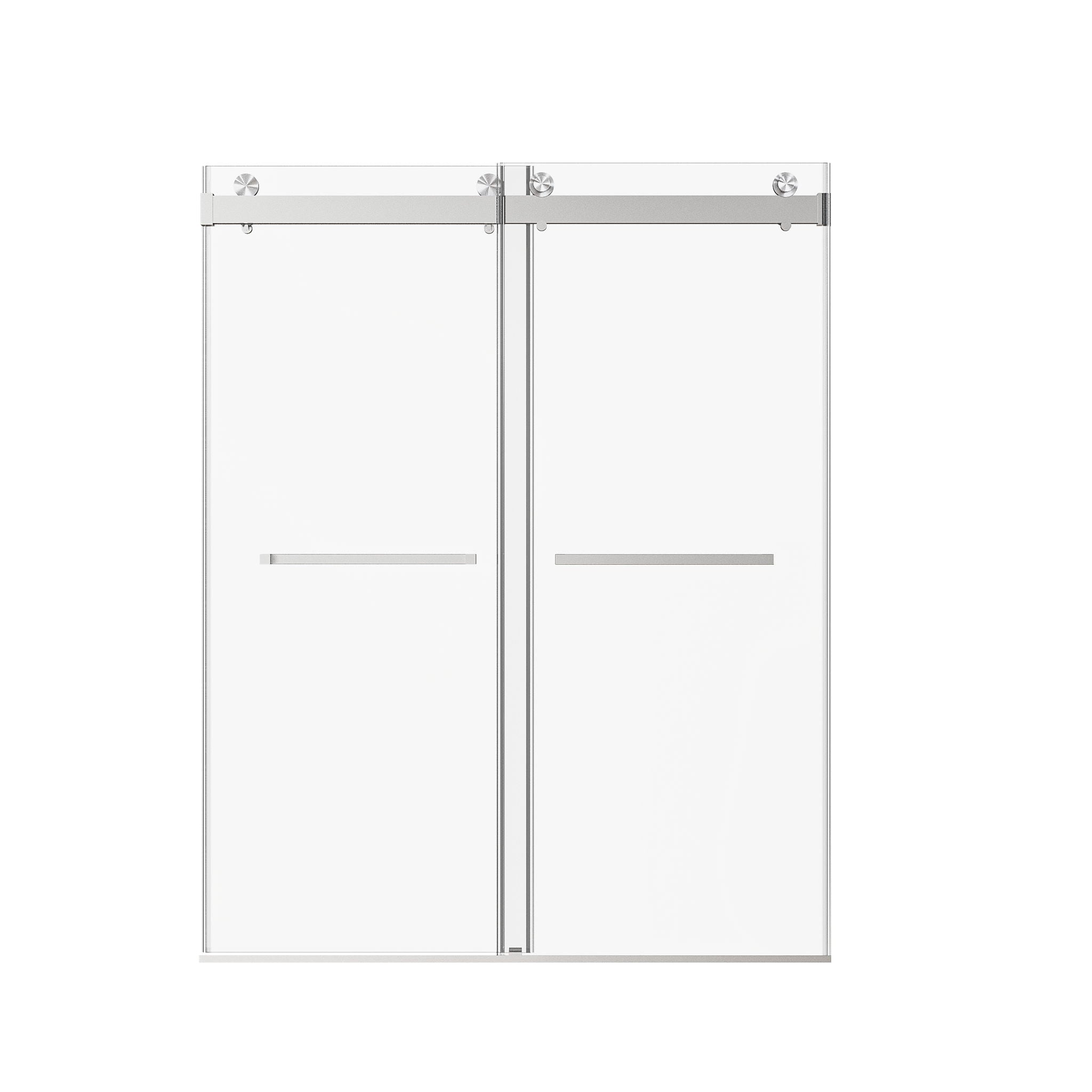 Frameless Double Sliding Soft-Close Shower Door, 3 / 8" (10Mm) Thick SGCC Tempered Glass Door, Matte - Best Buy Furniture