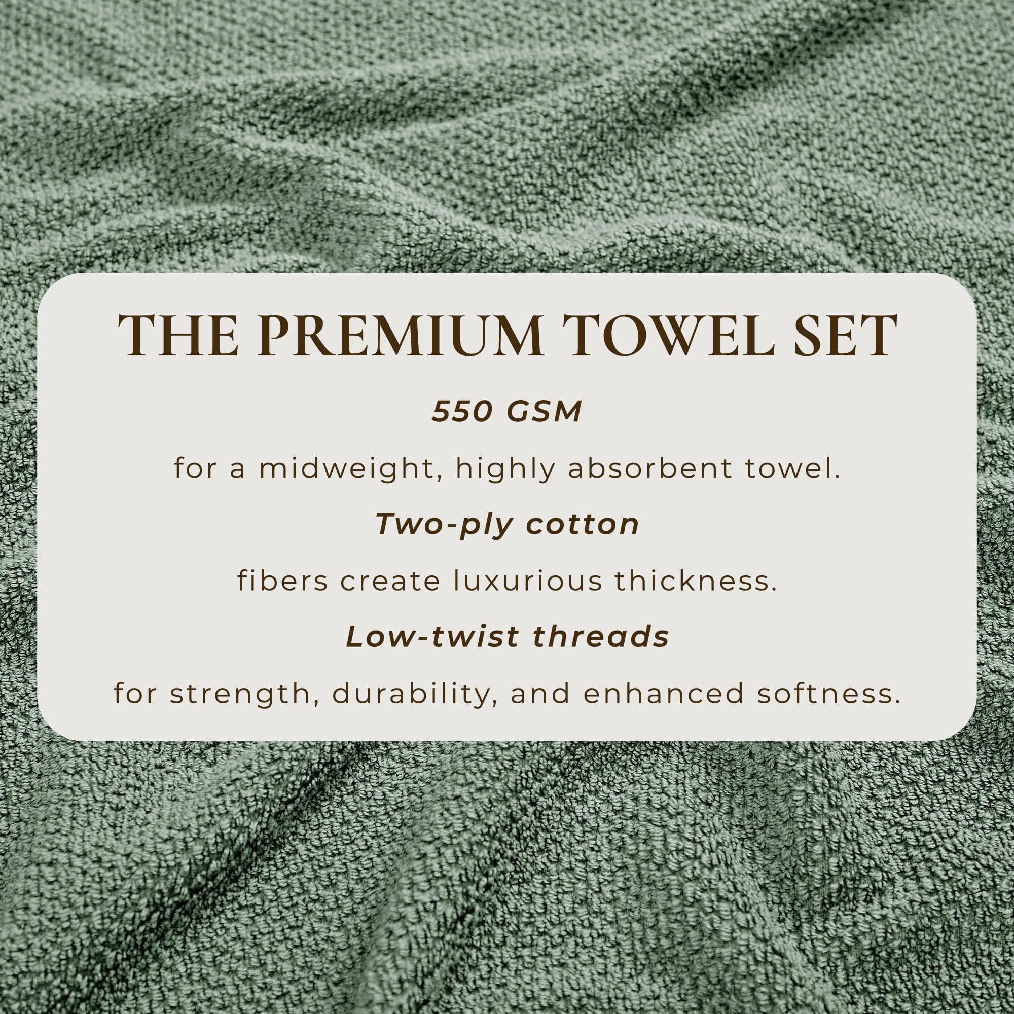 Cotton Textured Bath Towel Set - Acacia Collection - Best Buy Furniture