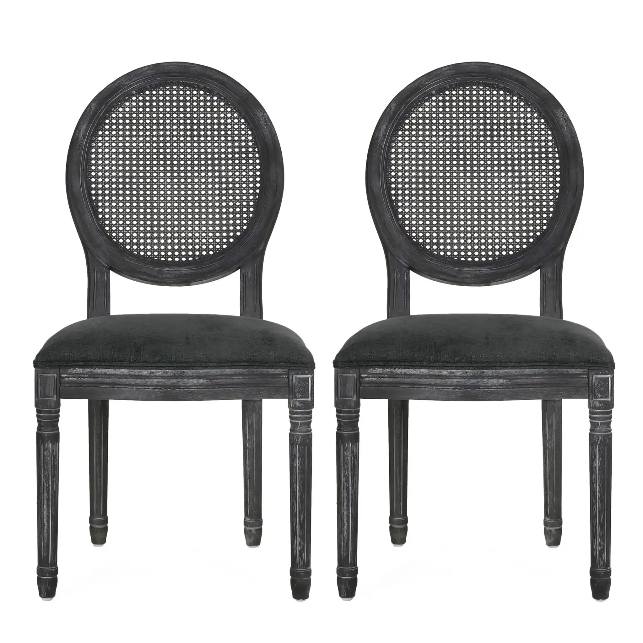 French Country Dining Chair With Cane Backrest (Set of 2) - Best Buy Furniture