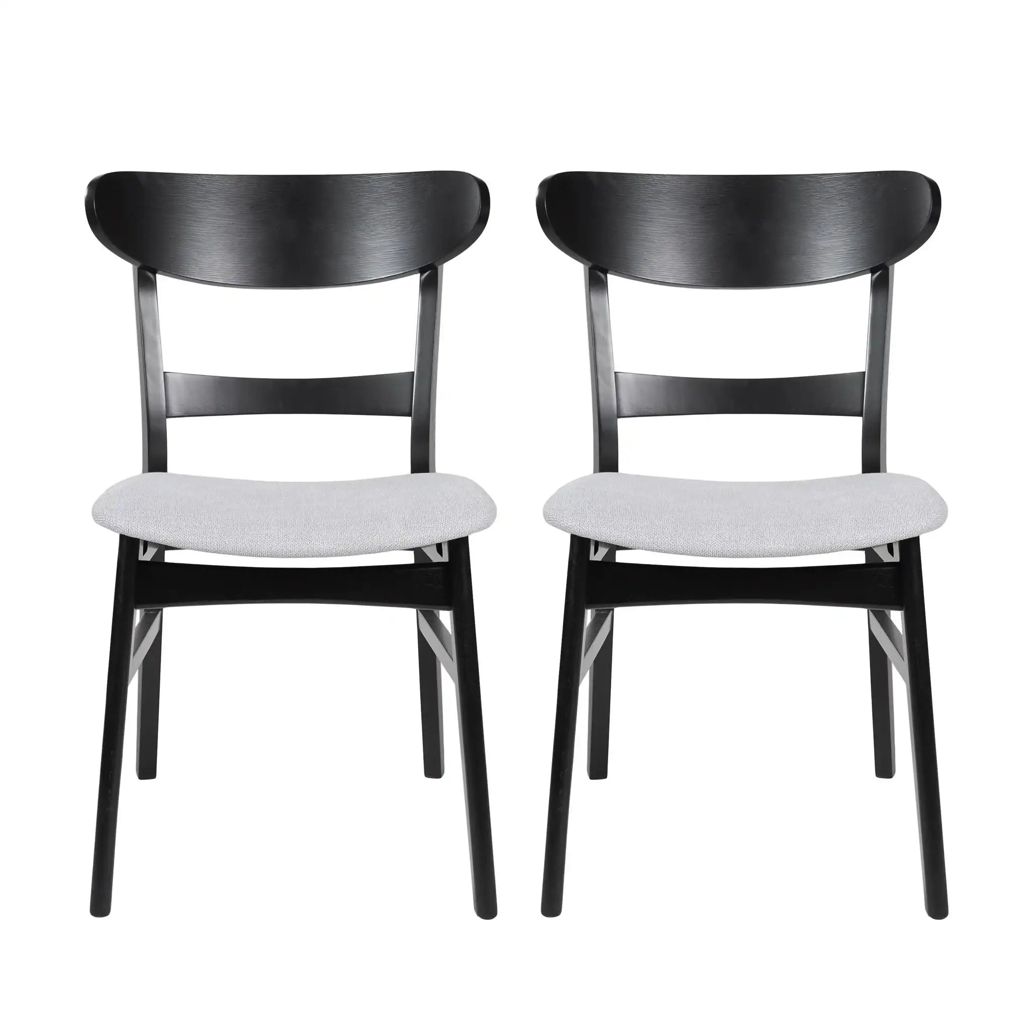 Mid Century Dining Chairs With Cushioned Seats And Wood Frame (Set of 2) - Best Buy Furniture