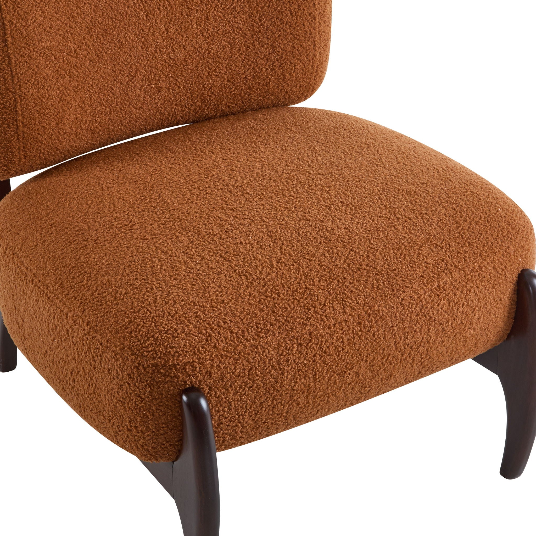Modern Boucle Lounge Chair With Solid Wood Fram - Best Buy Furniture