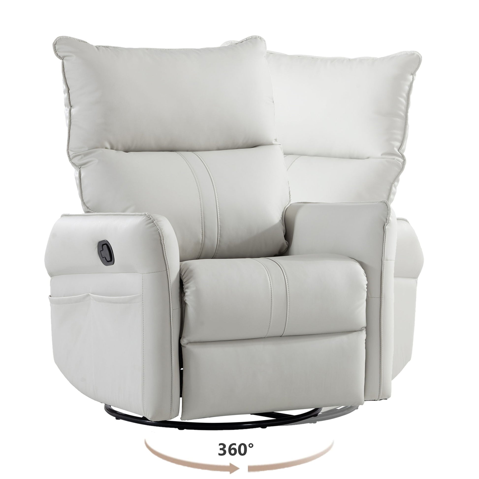360° Modern Small Rocking Swivel Recliner Chair With Side Pocket - Best Buy Furniture