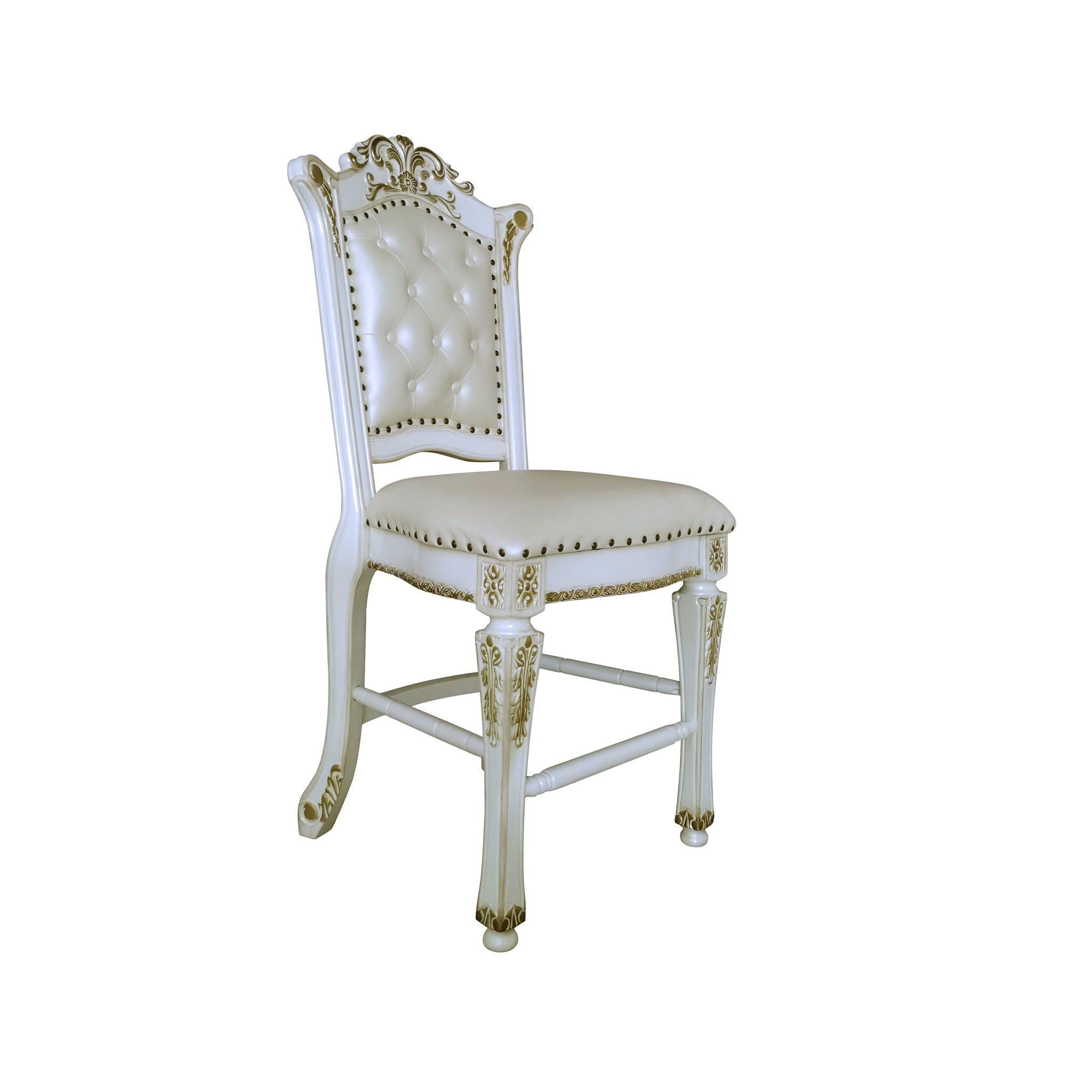 Vendome - Antique Counter Height Chair (Set of 2) - White - Best Buy Furniture