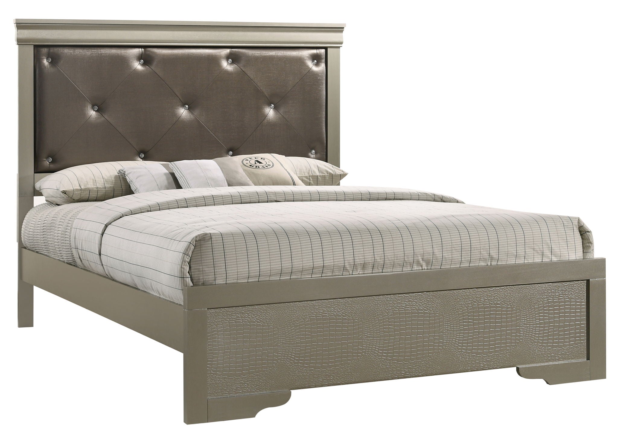 Chic Elegantly Designed Transitional Bed - Best Buy Furniture