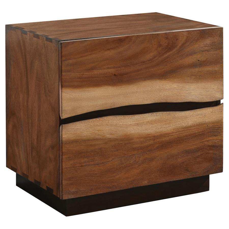 Winslow - 2-Drawer Nightstand - Smokey Walnut - Best Buy Furniture
