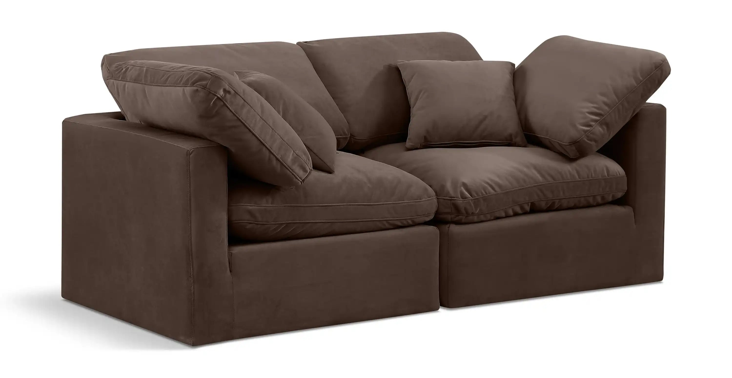 Indulge - Velvet 2 Seat Modular Sofa - Best Buy Furniture