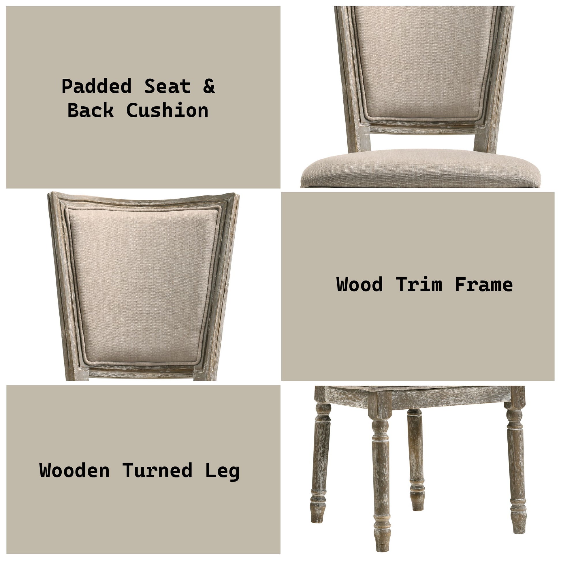 Gabrian - 7 Pieces Dining Room Set, Reclaimed - Beige / Gray - Best Buy Furniture