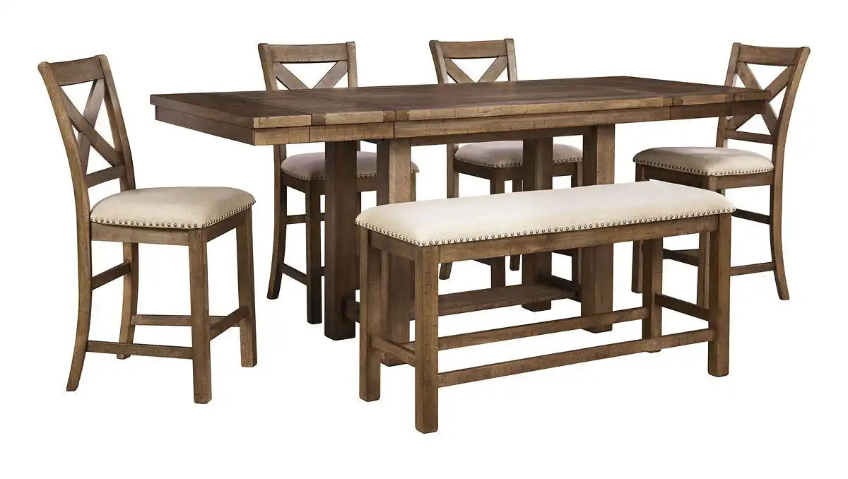 Moriville - Rectangular Dining Table Set - Counter Height - Best Buy Furniture