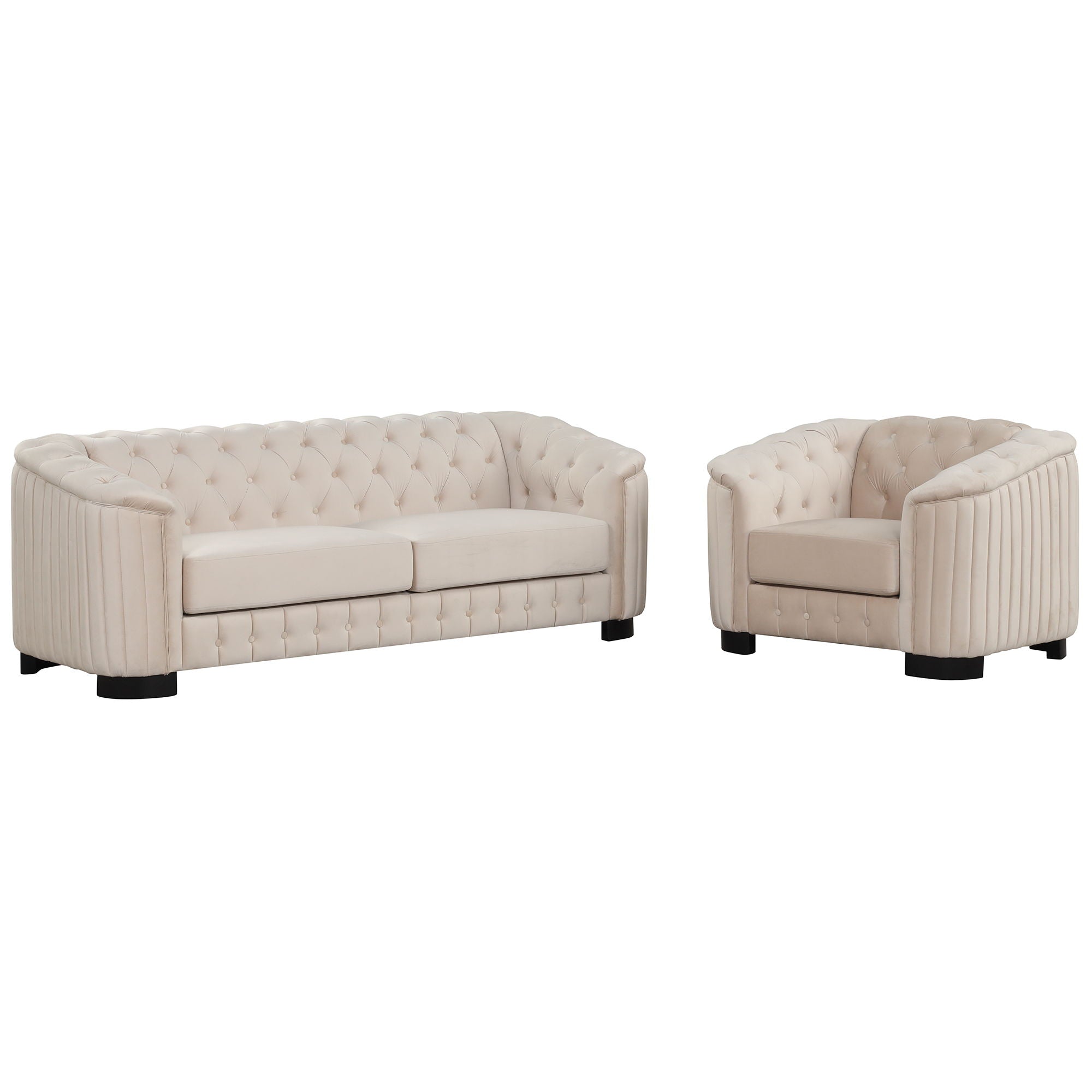 Upholstered 3 Piece Sofa Set With Legs - Best Buy Furniture