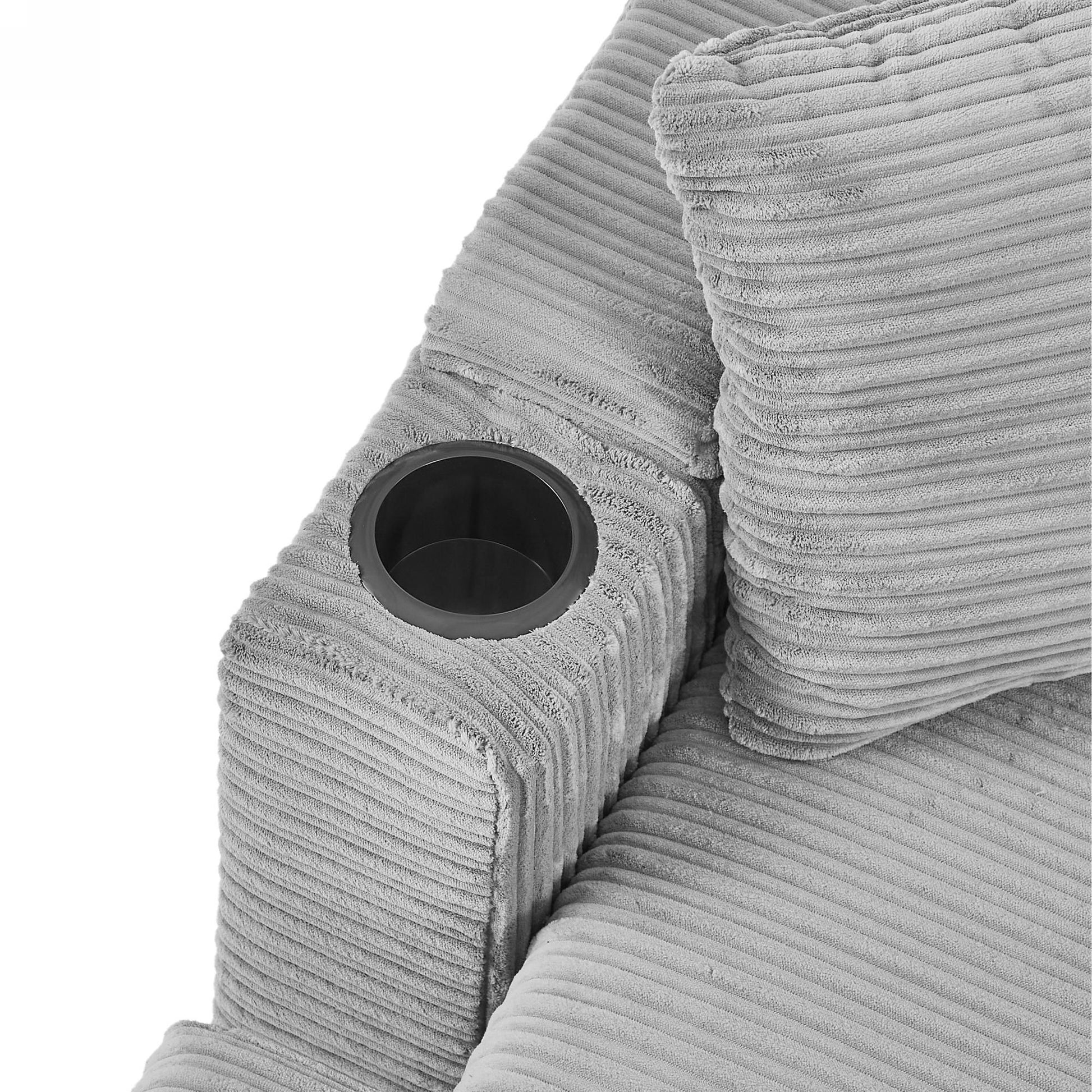 Modern Style Loveseat Sofa Sectional Sofa Couch With Storage Space, A Movable Ottoman, Two USB Ports, Two Cup Holders, A Phone Holder For Living Room - Best Buy Furniture