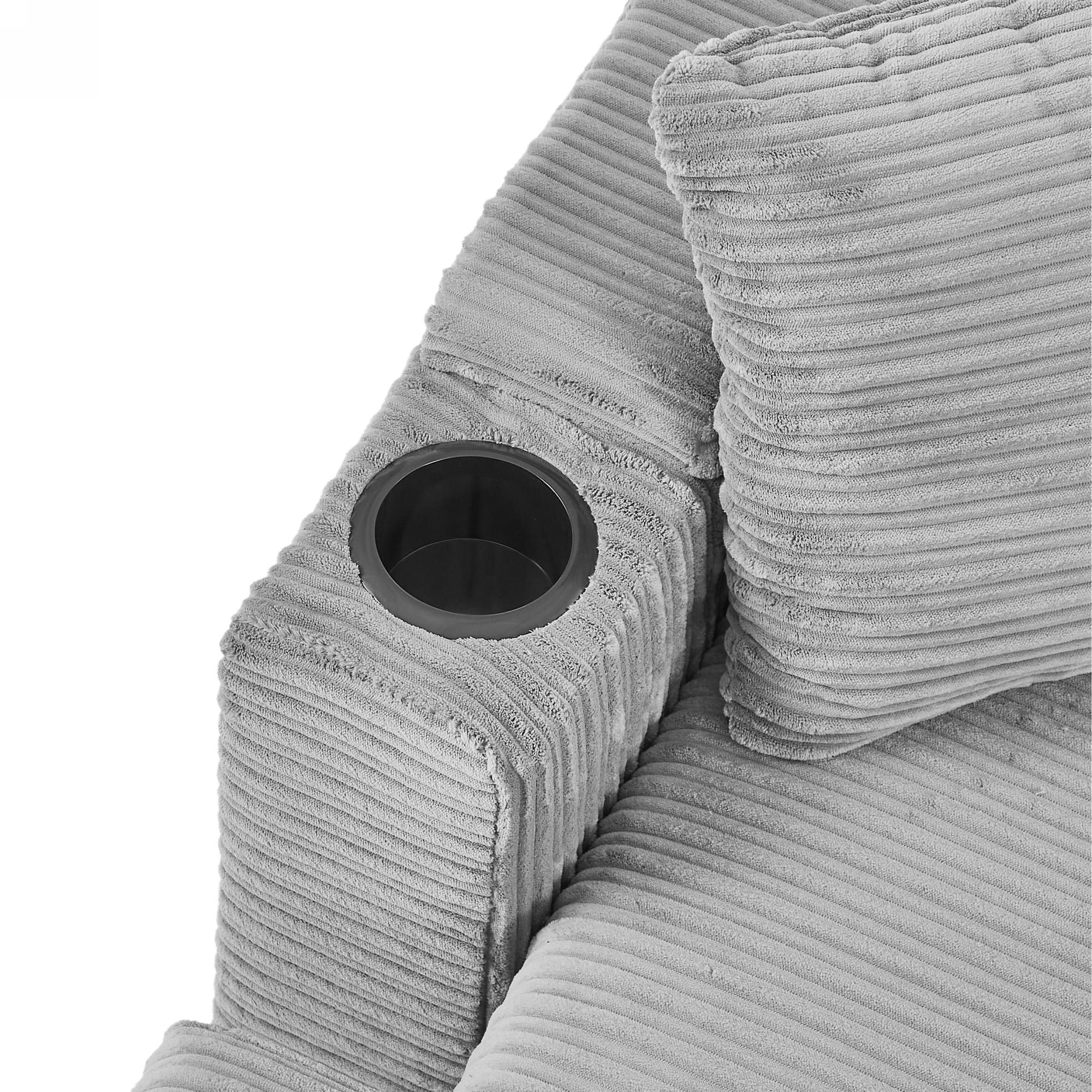 Modern Style Loveseat Sofa Sectional Sofa Couch With Storage Space, A Movable Ottoman, Two USB Ports, Two Cup Holders, A Phone Holder For Living Room - Best Buy Furniture