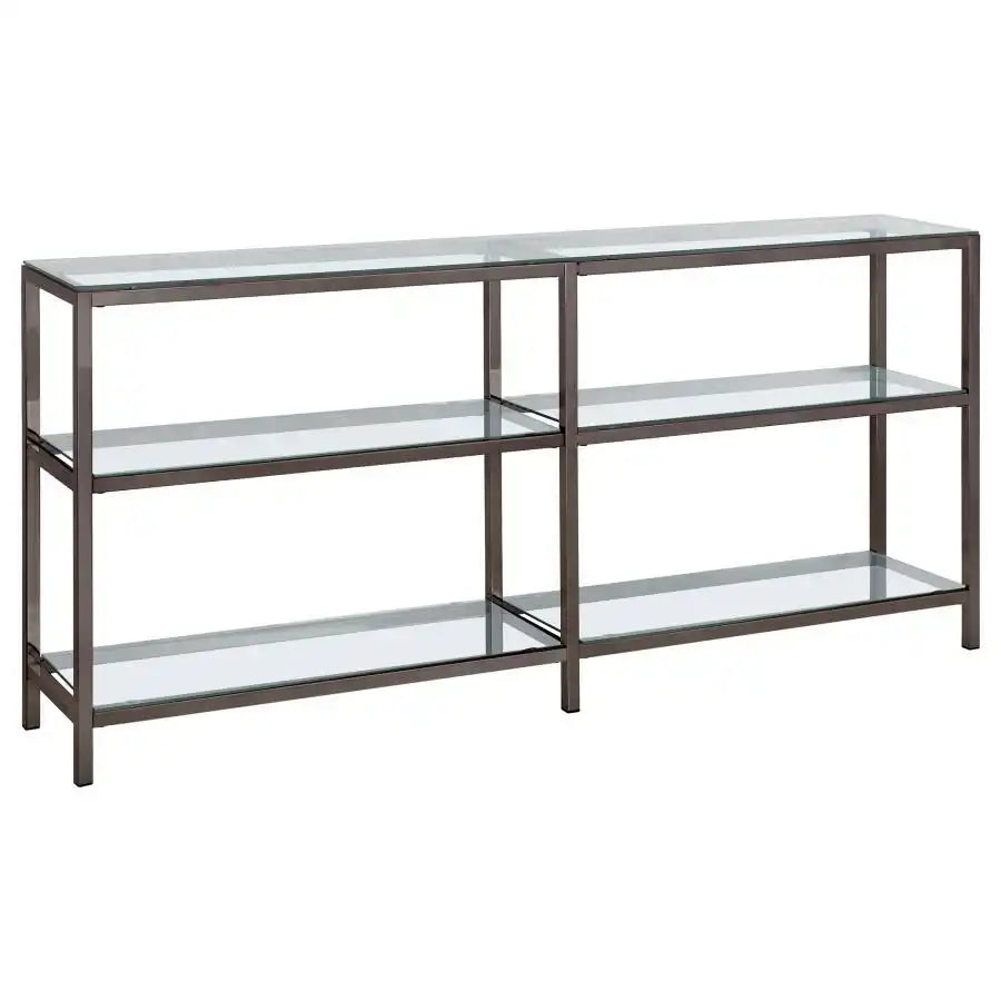 Kate - Console Bookcases - Black Nickel - Best Buy Furniture