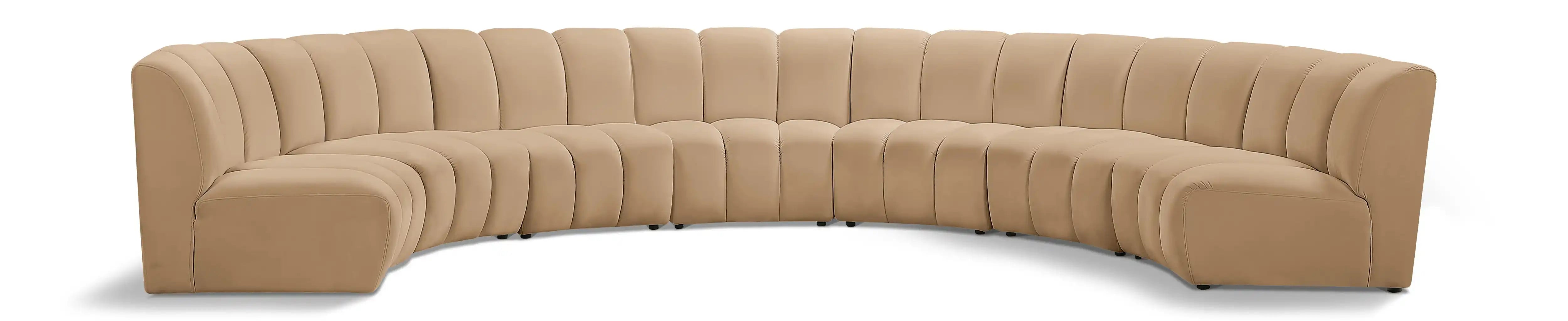 Infinity - 7 Piece Modular Sectional - Camel - Best Buy Furniture